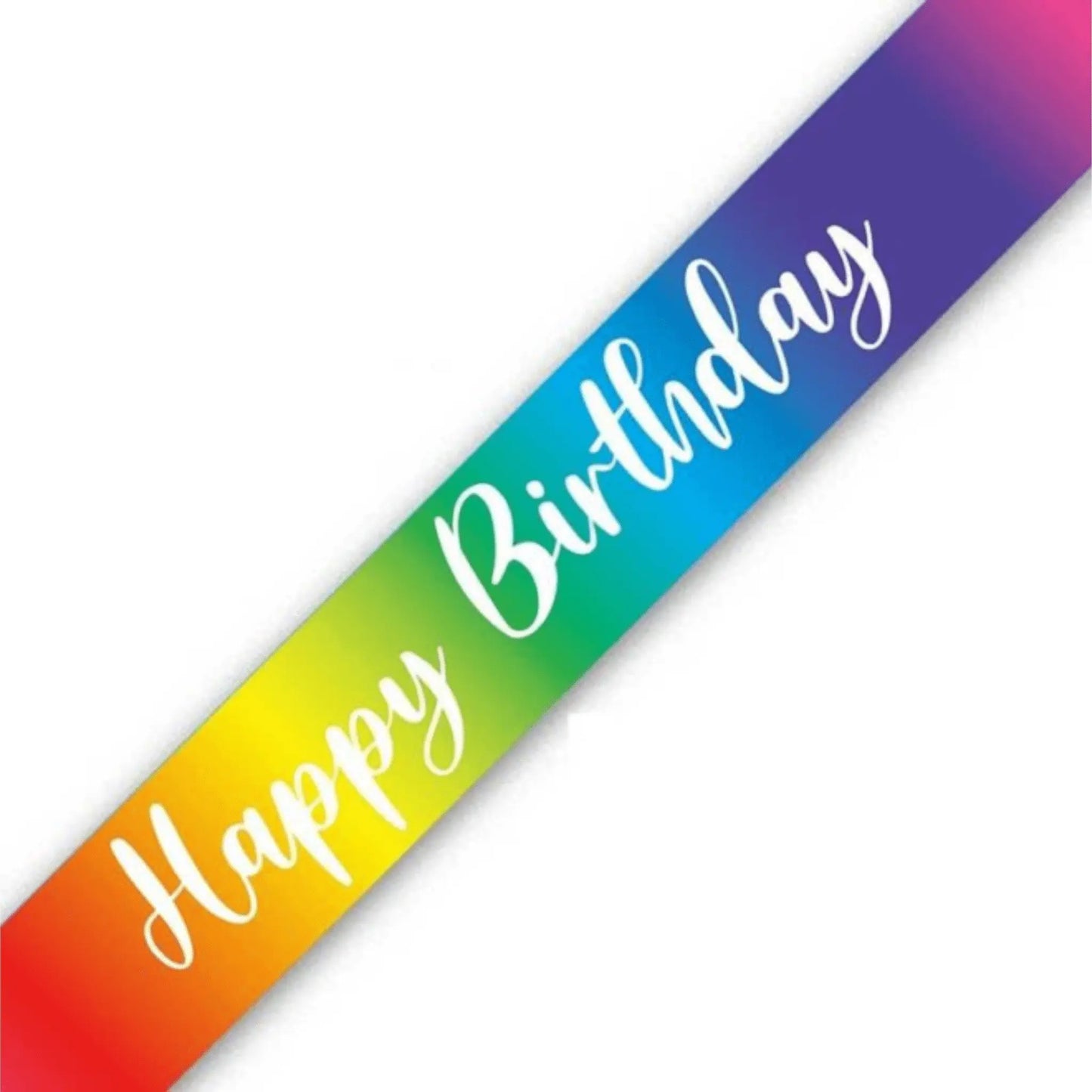 9ft Happy Birthday Rainbow Foil Banner – Colourful Party Decoration | The Party Hut