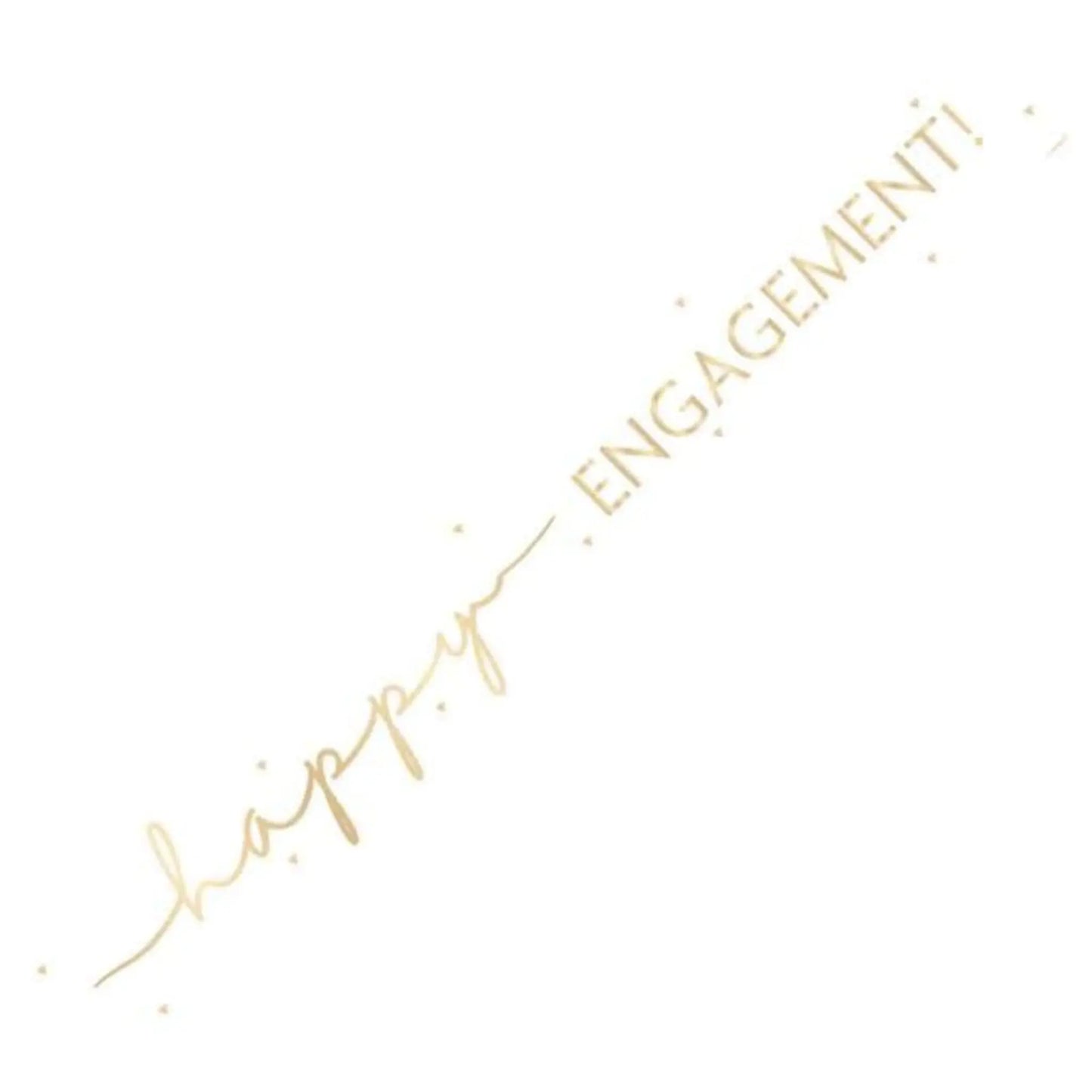 9ft Happy Engagement Foil Banner – Elegant & Festive | The Party Hut