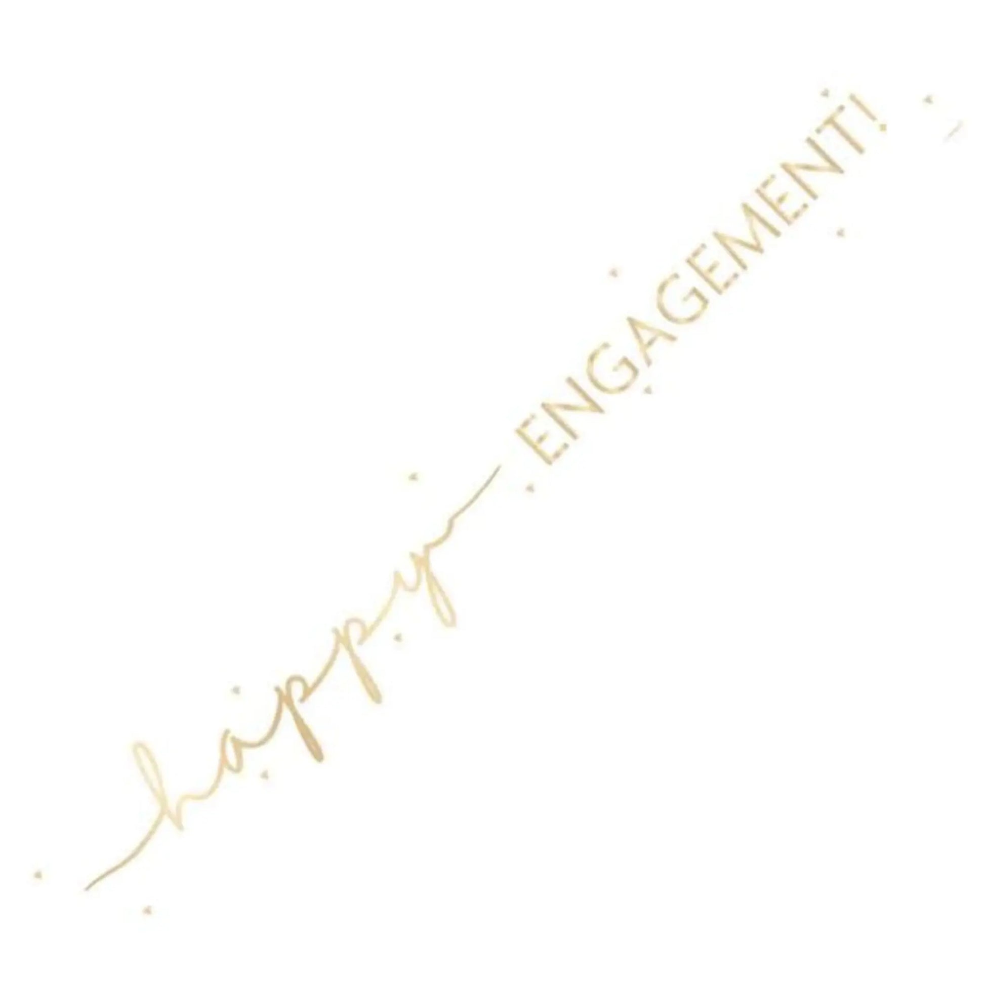 9ft Happy Engagement Foil Banner – Elegant & Festive