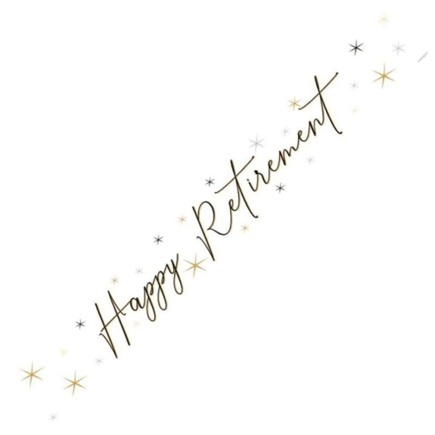 9ft Happy Retirement Foil Banner – Celebration Party Decoration | The Party Hut