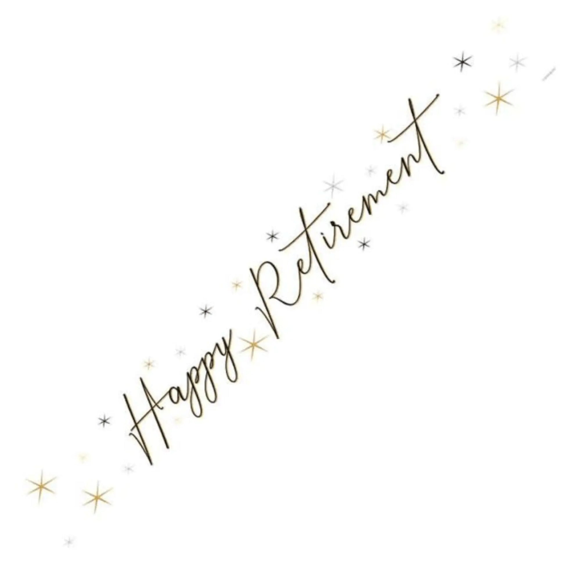 9ft Happy Retirement Foil Banner – Celebration Party Decoration