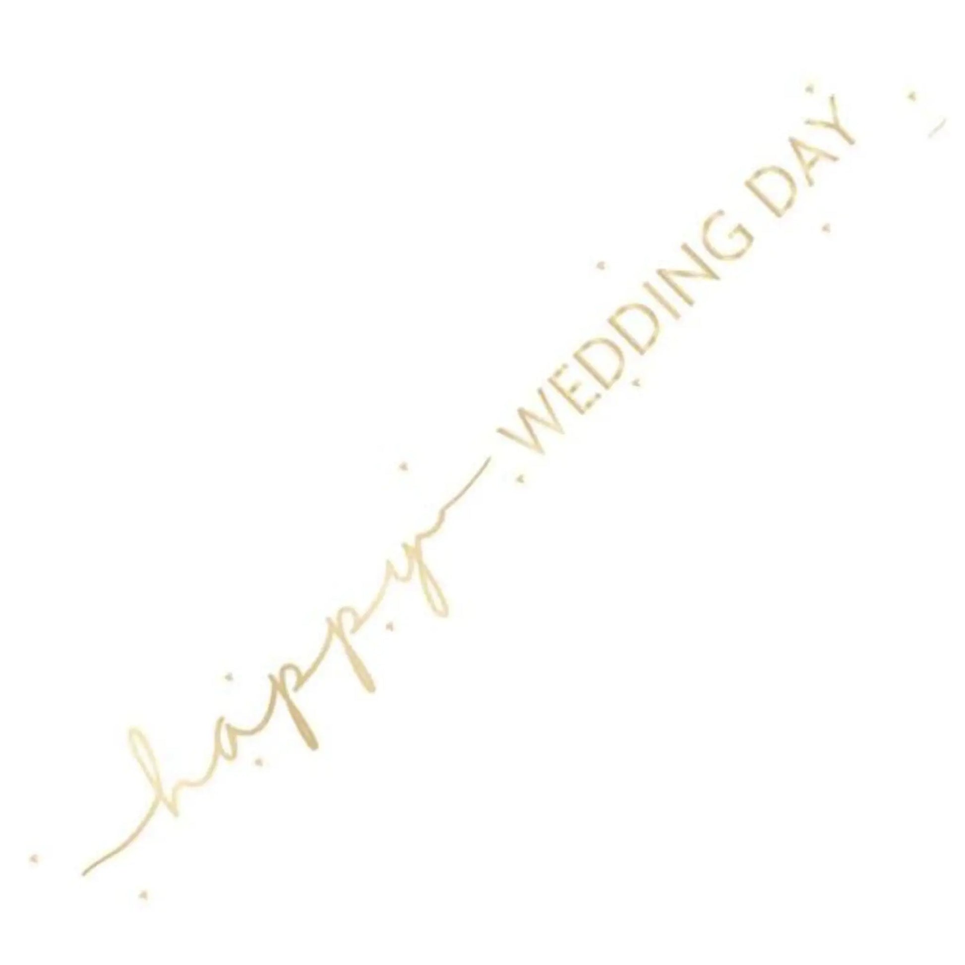 9ft Happy Wedding Day Foil Banner – Elegant Party Decoration