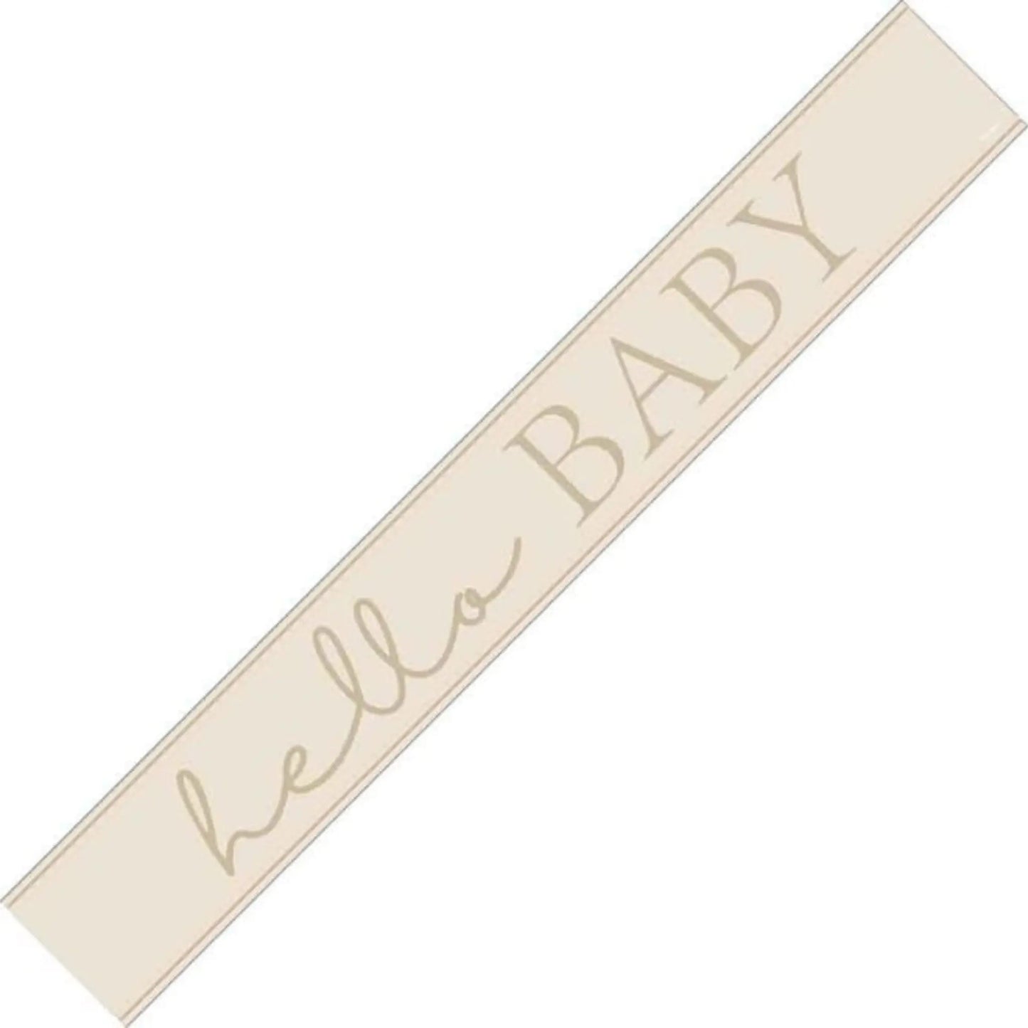 9ft Neutral Hello Baby Foil Banner – Baby Shower & New Arrival Decor | The Party Hut
