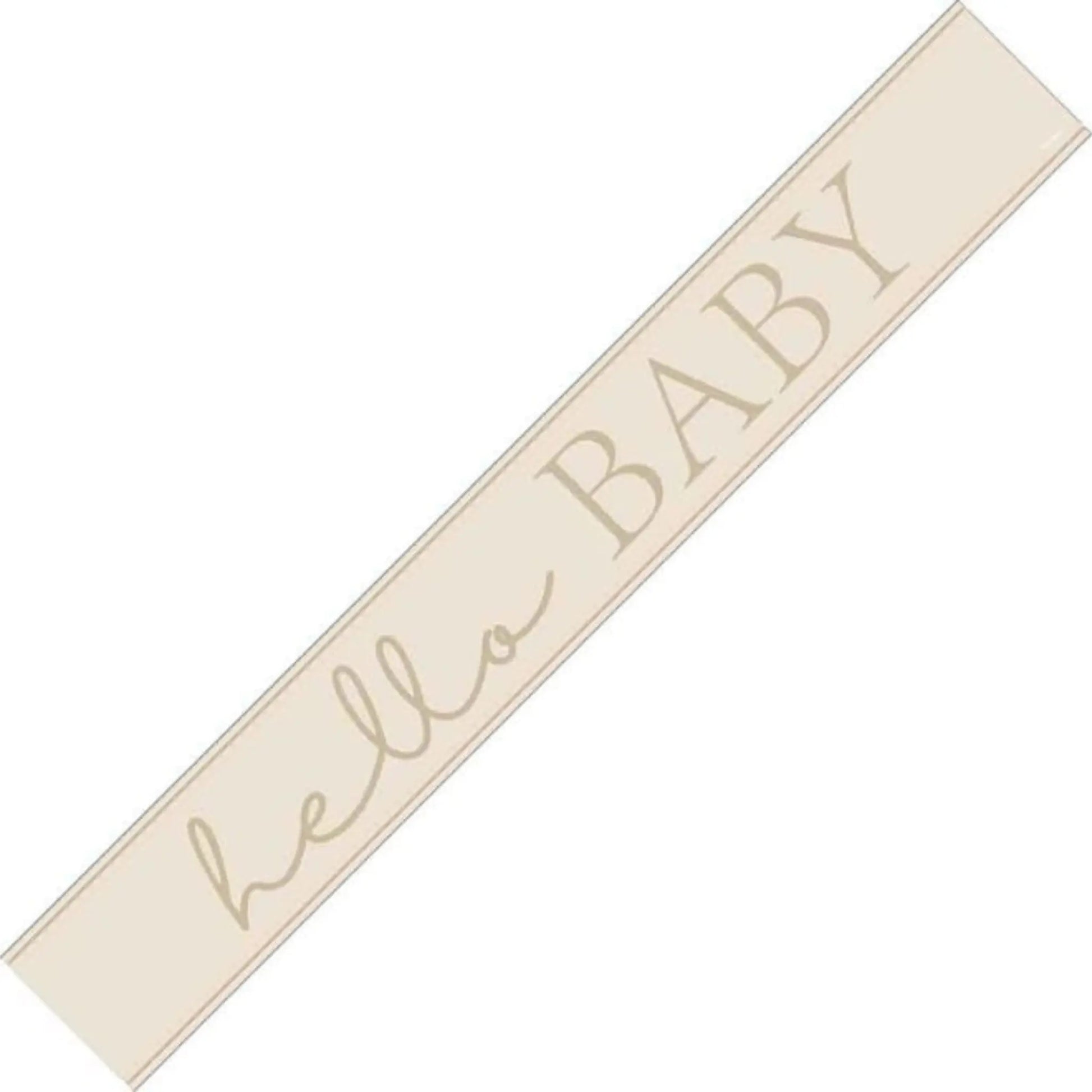 9ft Neutral Hello Baby Foil Banner – Baby Shower & New Arrival Decor