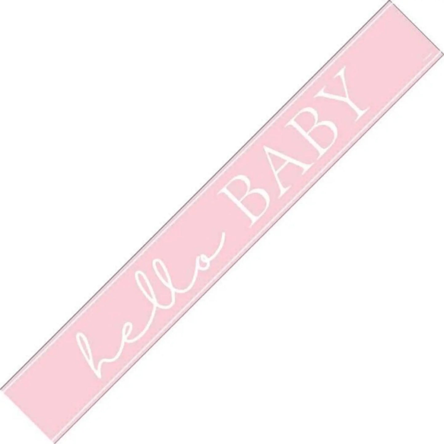 9ft Pink Hello Baby Foil Banner – Baby Shower & New Arrival Decor | The Party Hut