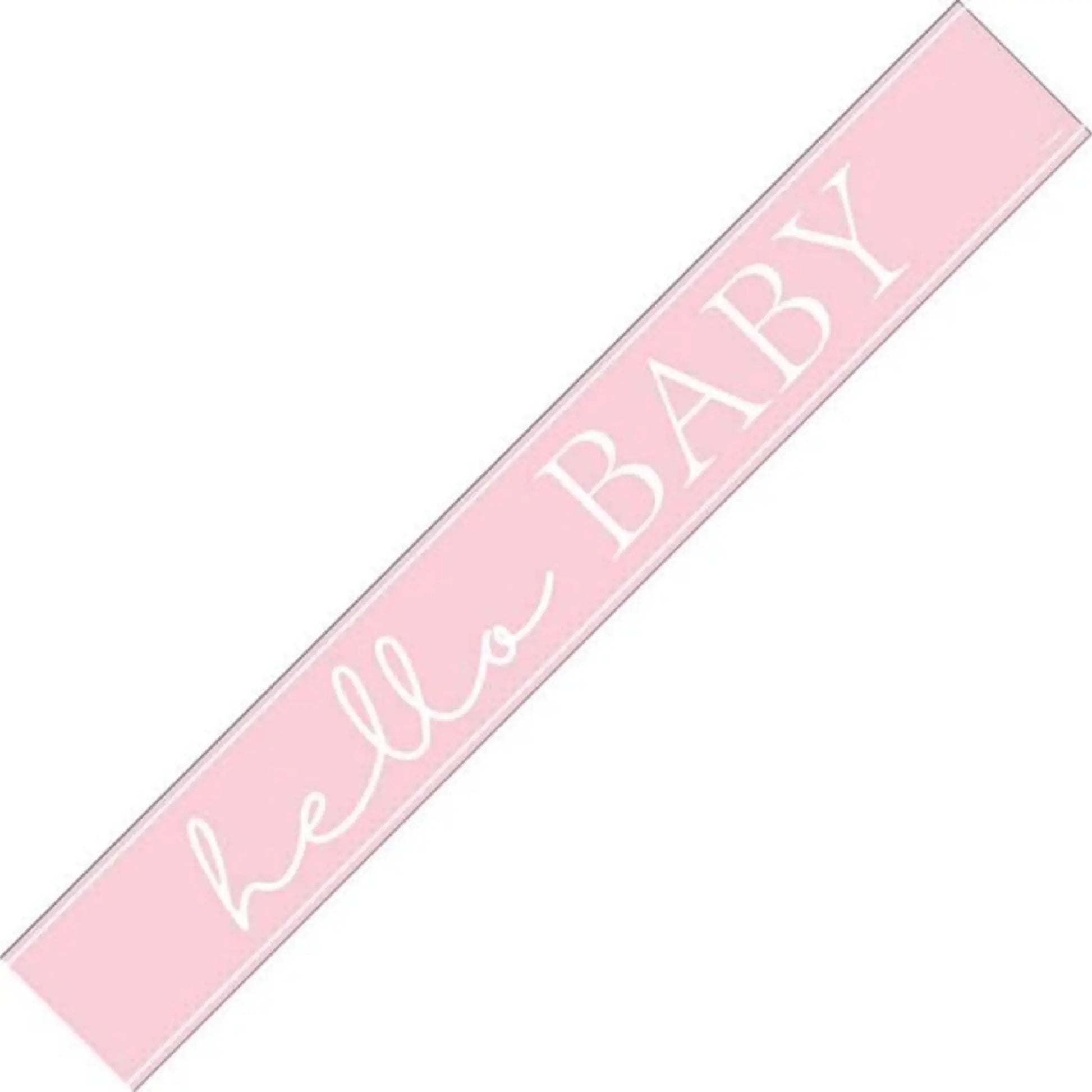 9ft Pink Hello Baby Foil Banner – Baby Shower & New Arrival Decor