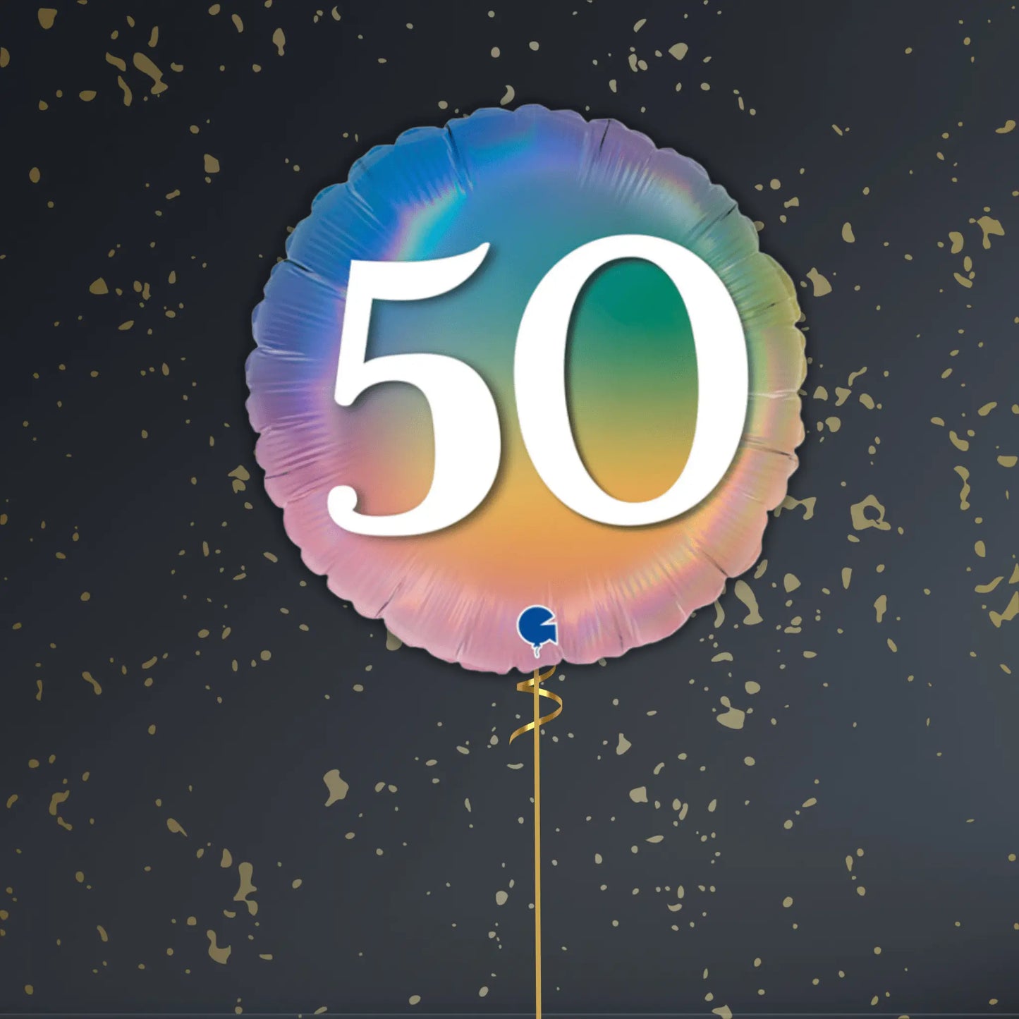 18" Colourful Rainbow Age 50 Foil Balloon – Single or Balloon Bouquet | The Party Hut