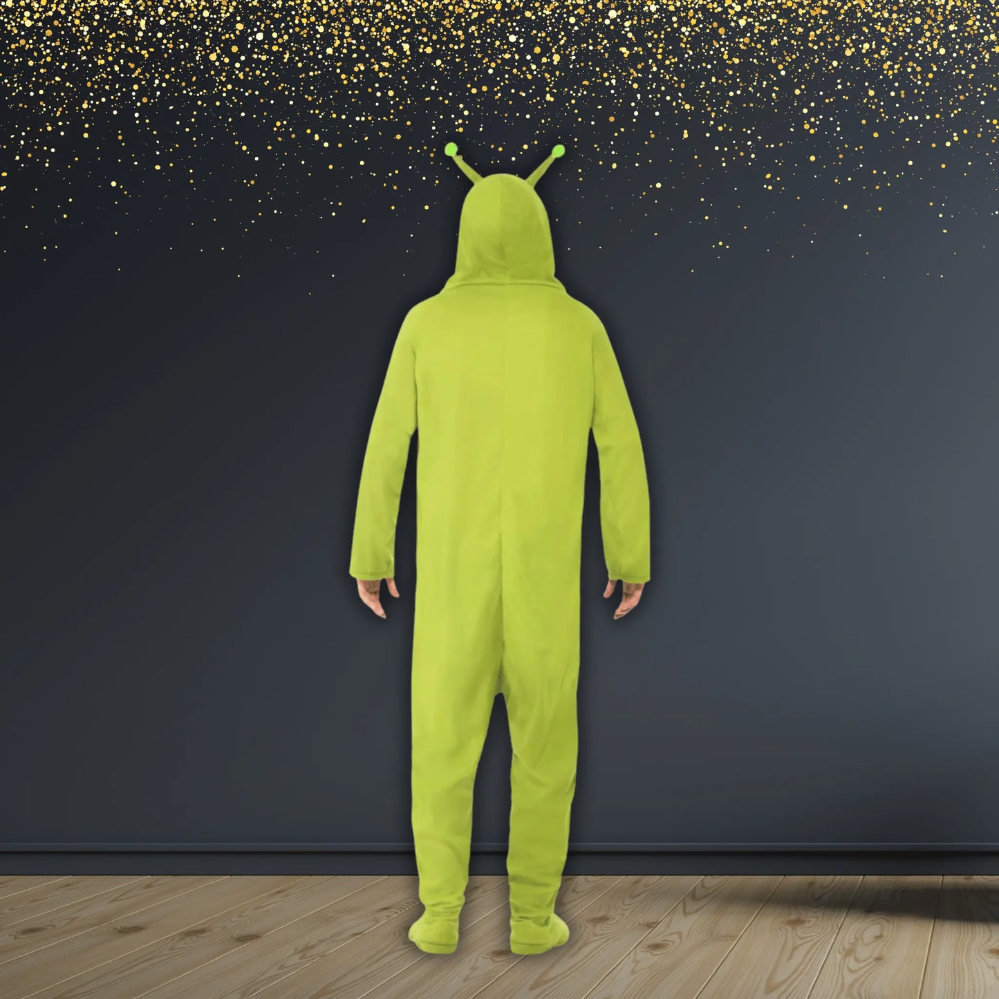 Alien Costume, Green, with Hooded All - in - One | The Party Hut