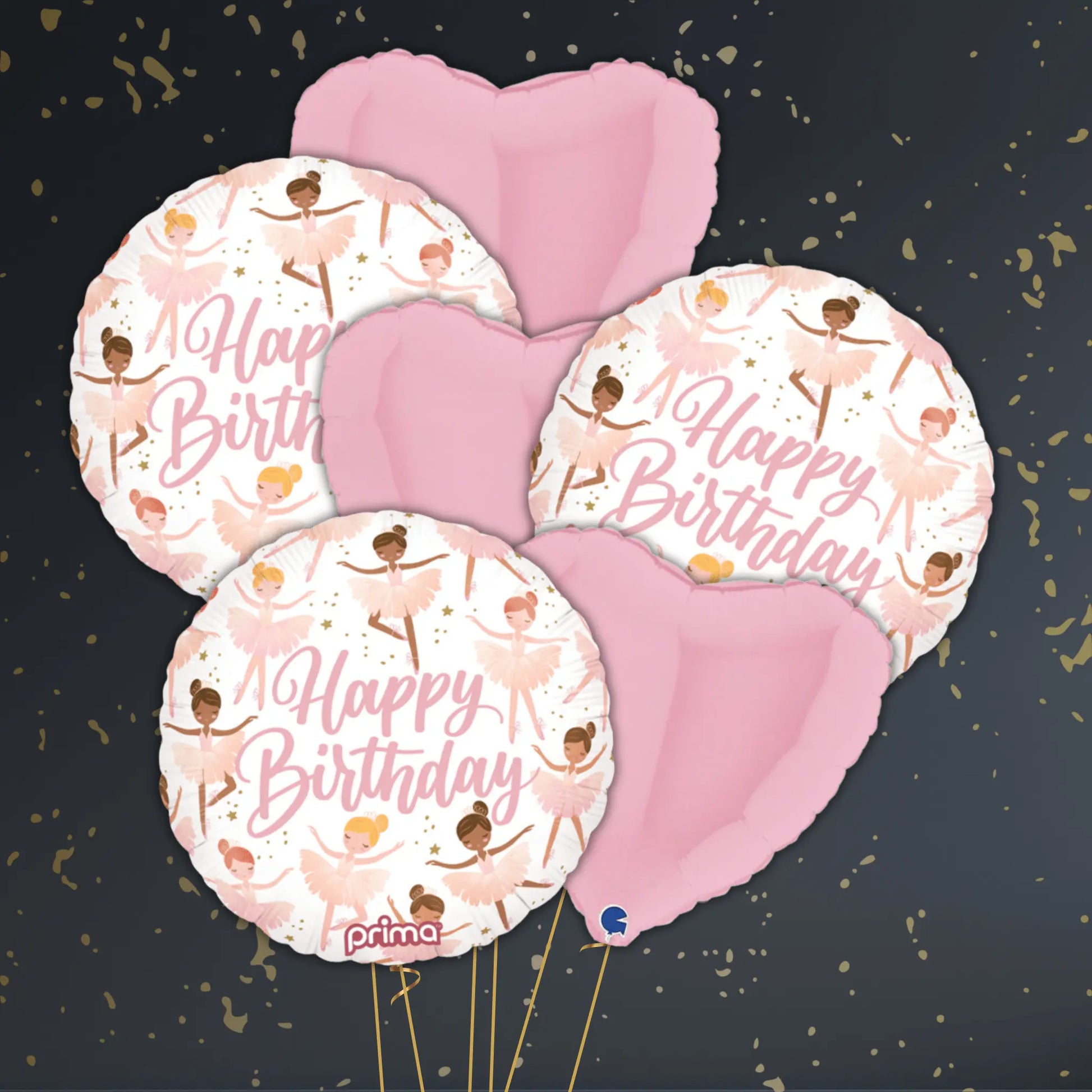Ballerina Birthday Balloon Package - Helium Filled