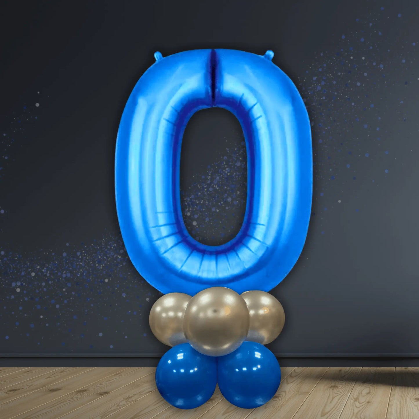 Blue Number Balloon Stack - Air - Filled Party Decoration (0 - 9) | The Party Hut