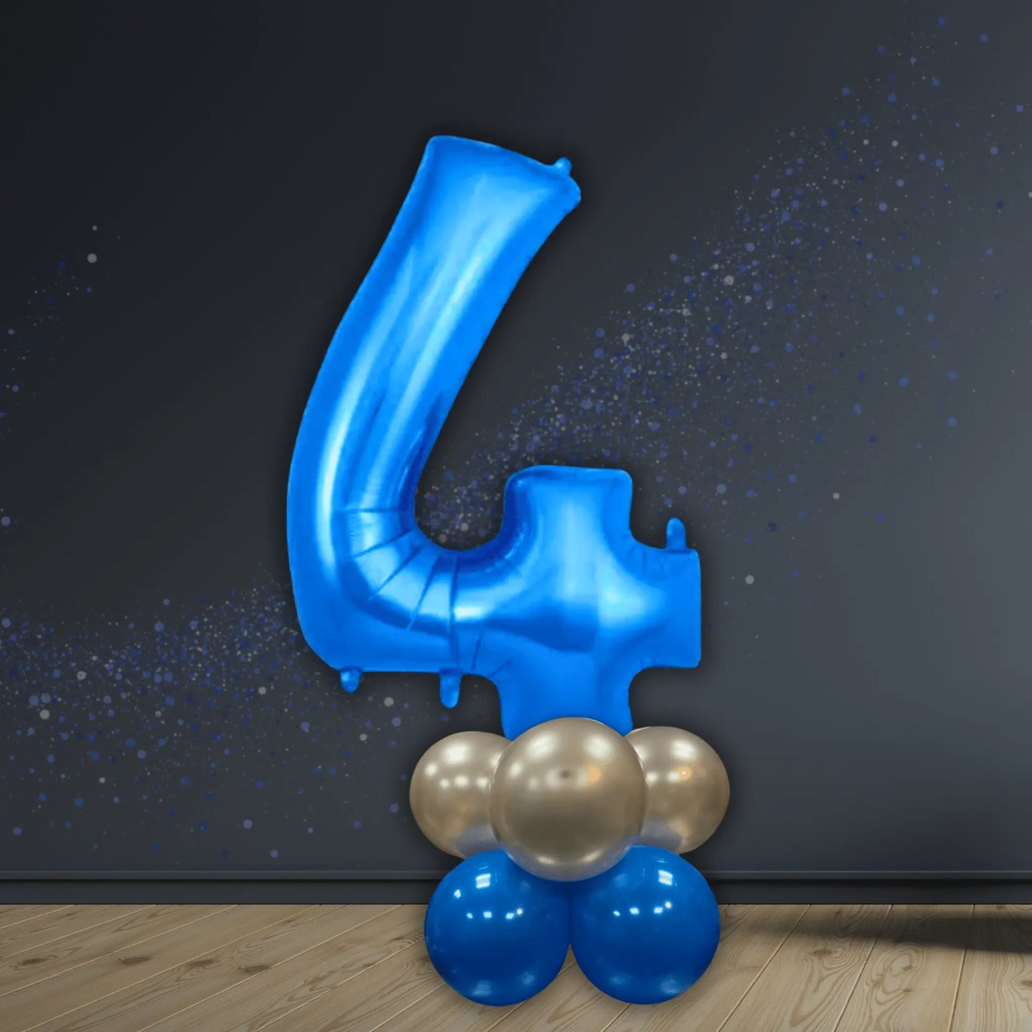 Blue Number Balloon Stack - Air - Filled Party Decoration (0 - 9) | The Party Hut