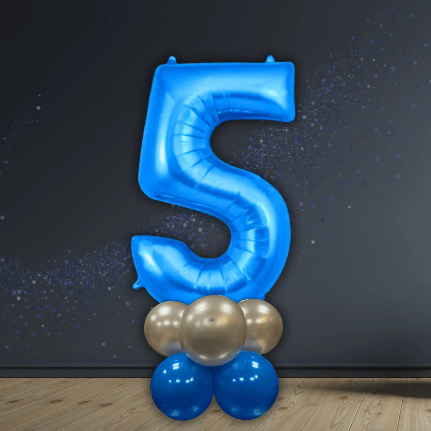Blue Number Balloon Stack - Air - Filled Party Decoration (0 - 9) | The Party Hut