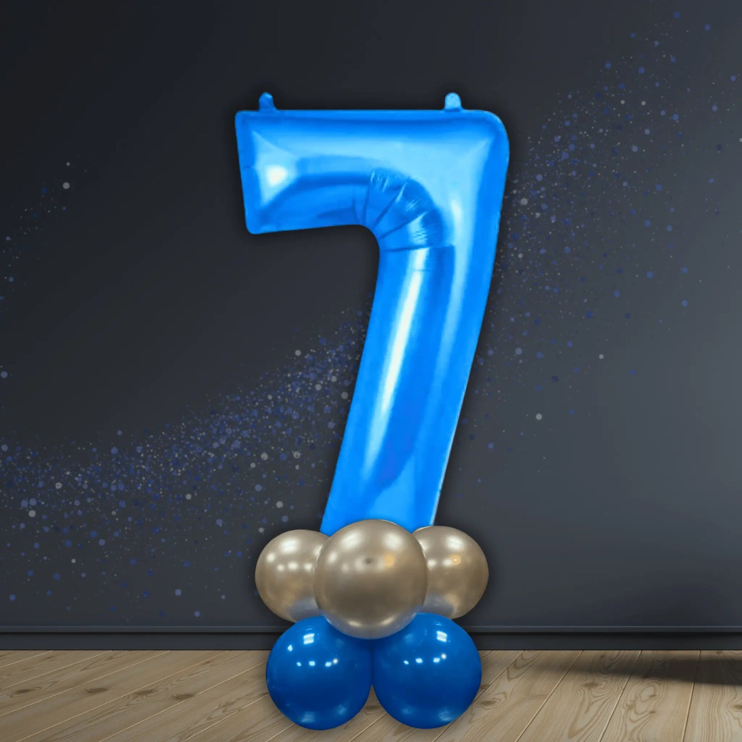 Blue Number Balloon Stack - Air - Filled Party Decoration (0 - 9) | The Party Hut