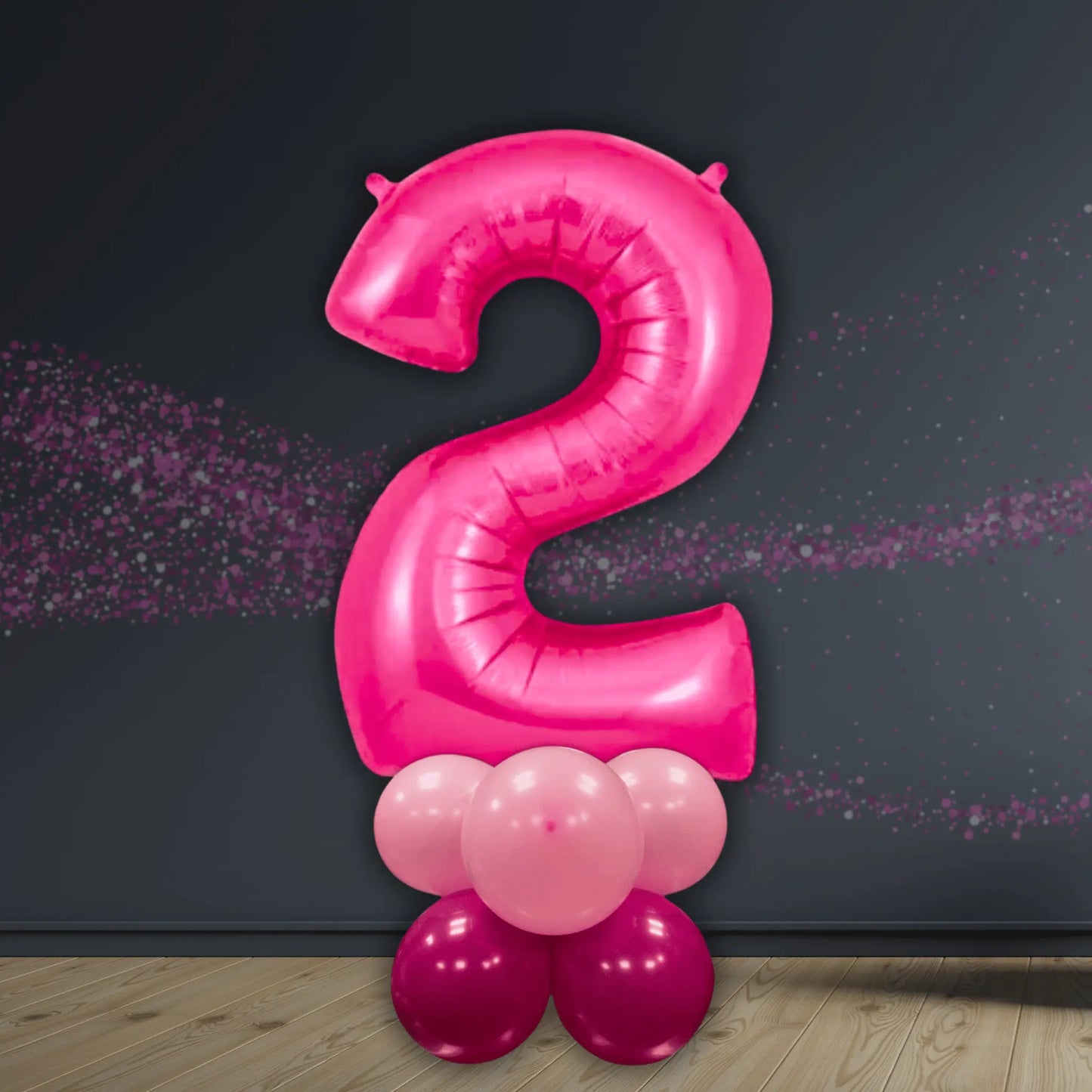 Pink Number Balloon Stack 0 - 9 | Party Decoration Display | The Party Hut