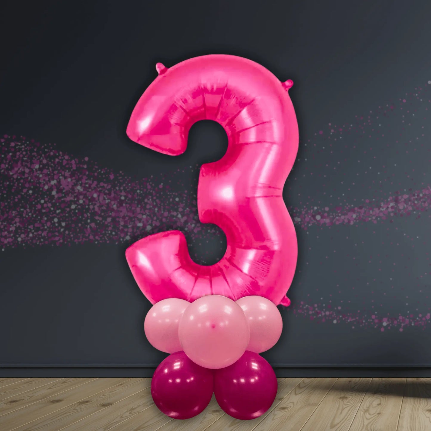 Pink Number Balloon Stack 0 - 9 | Party Decoration Display | The Party Hut