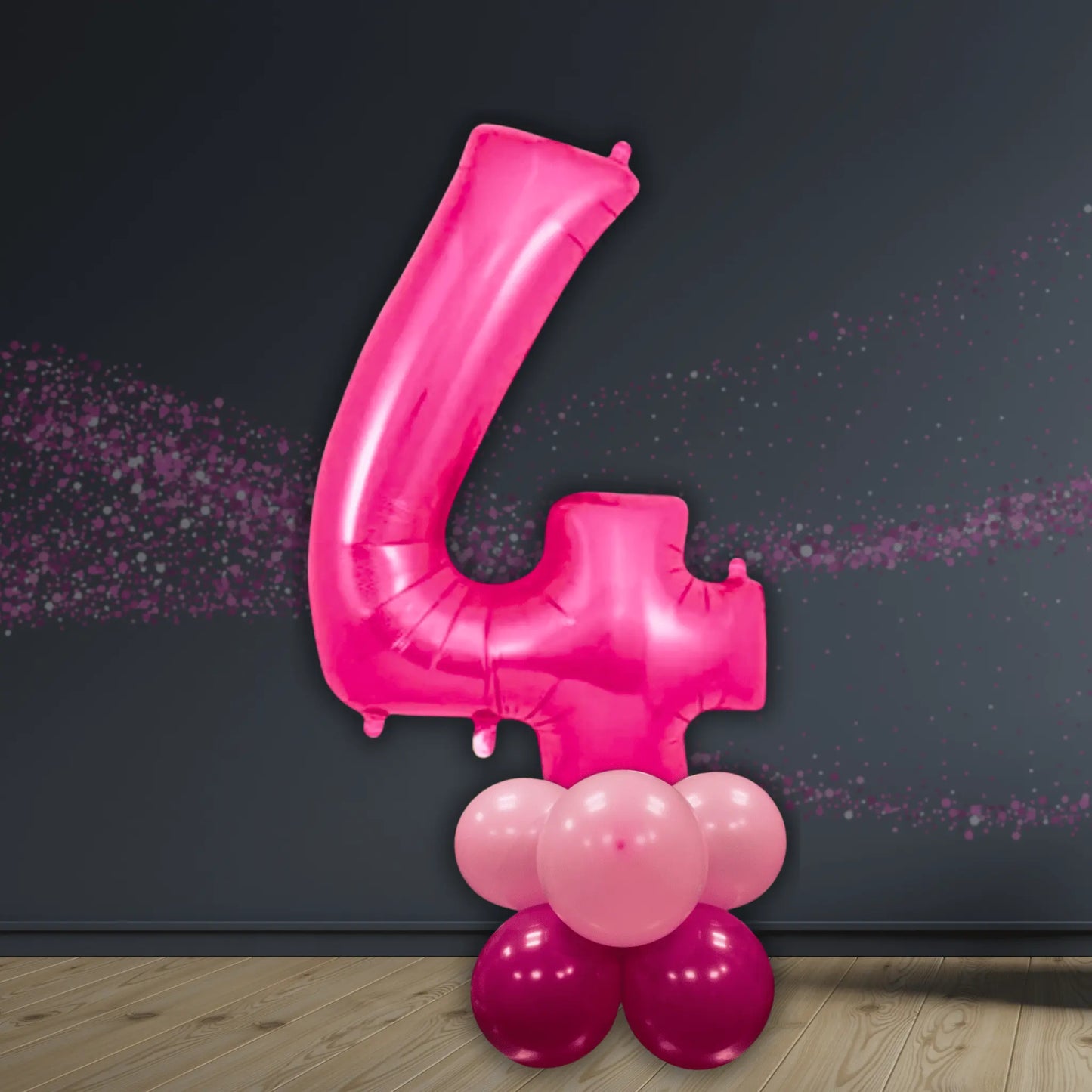 Pink Number Balloon Stack 0 - 9 | Party Decoration Display | The Party Hut