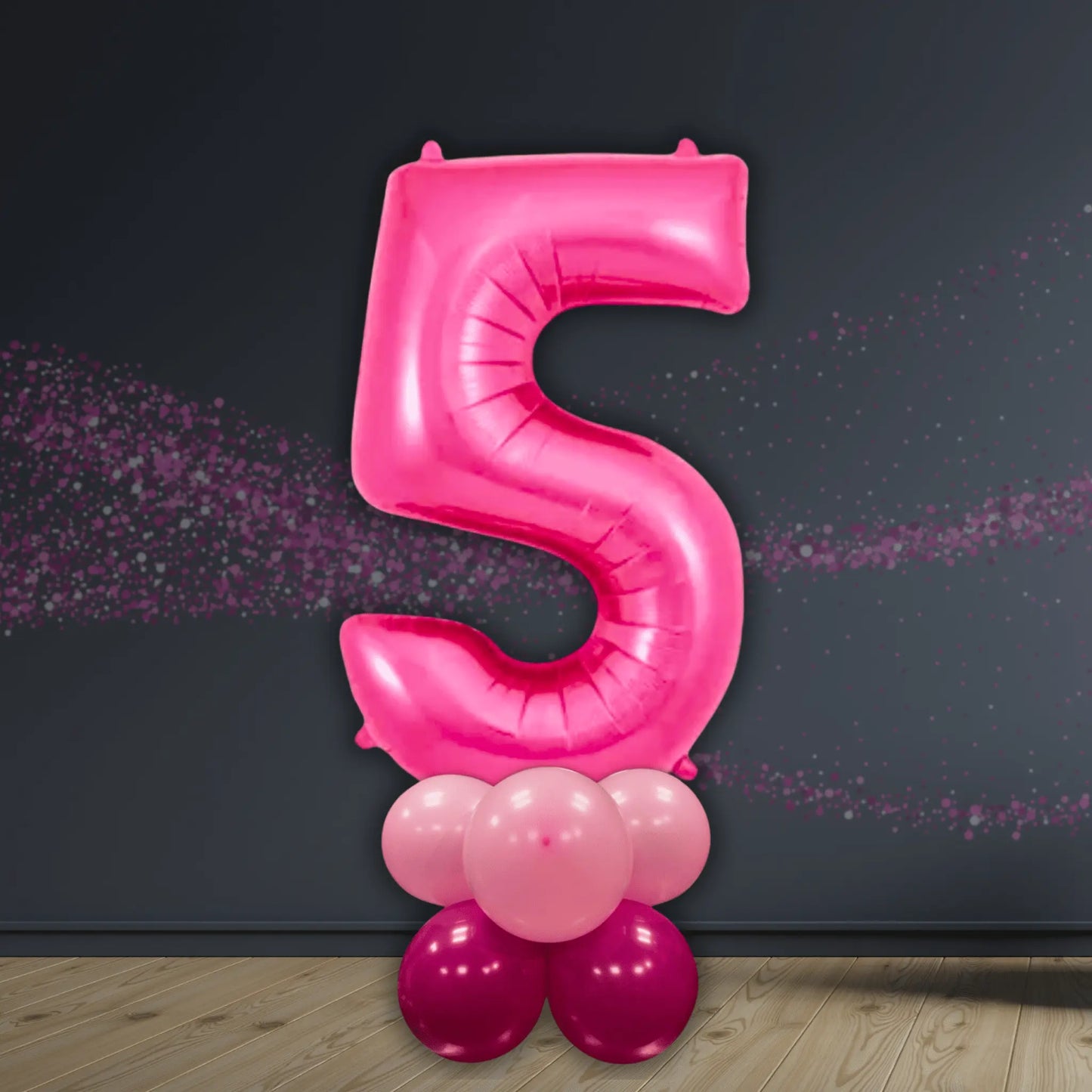 Pink Number Balloon Stack 0 - 9 | Party Decoration Display | The Party Hut