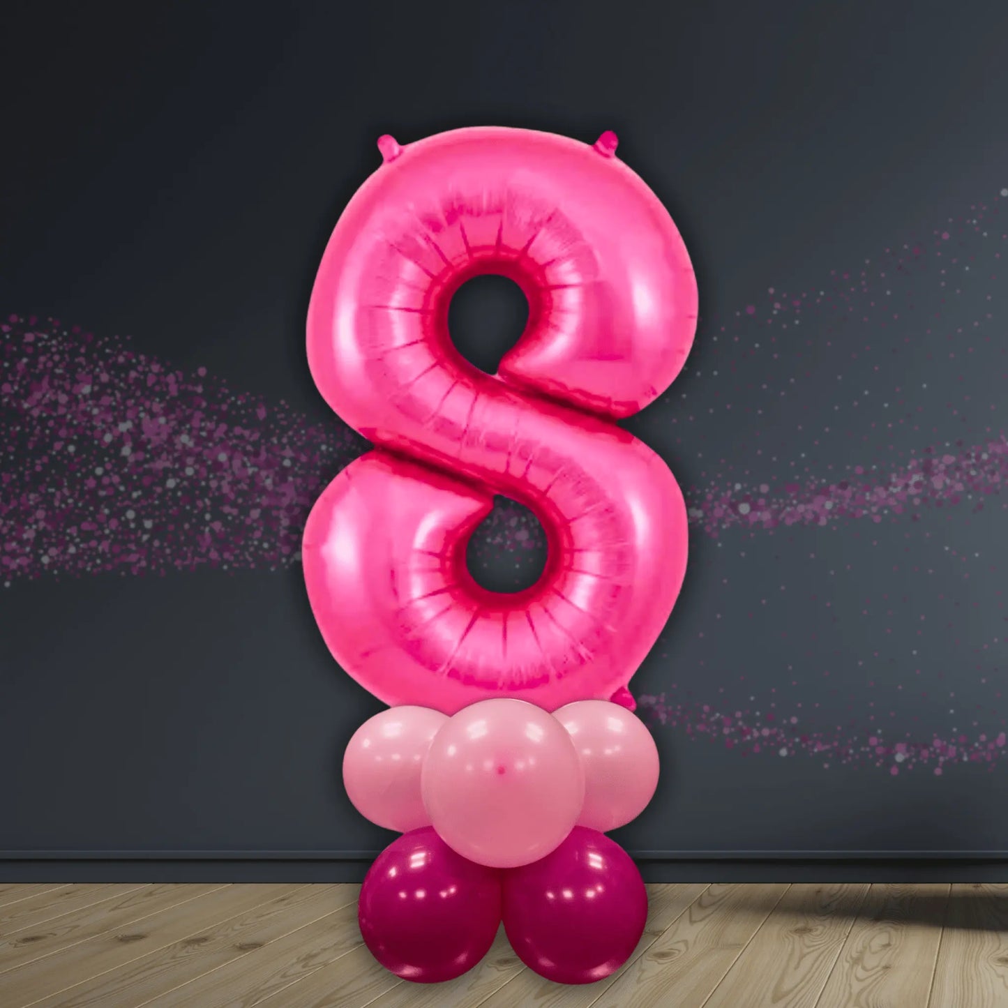 Pink Number Balloon Stack 0 - 9 | Party Decoration Display | The Party Hut