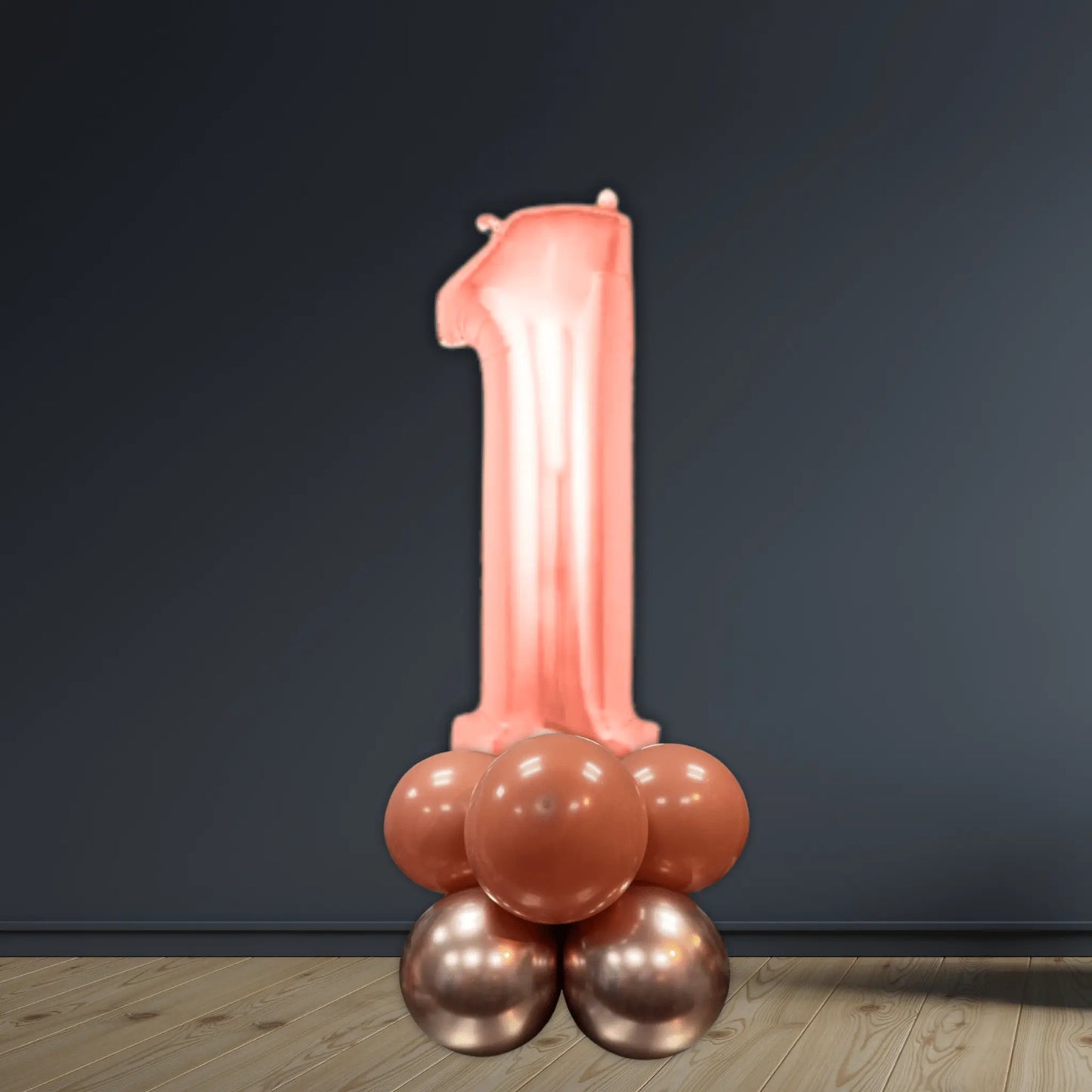 Rose Gold Basic Number Balloon Stack (Air - Filled) | The Party Hut