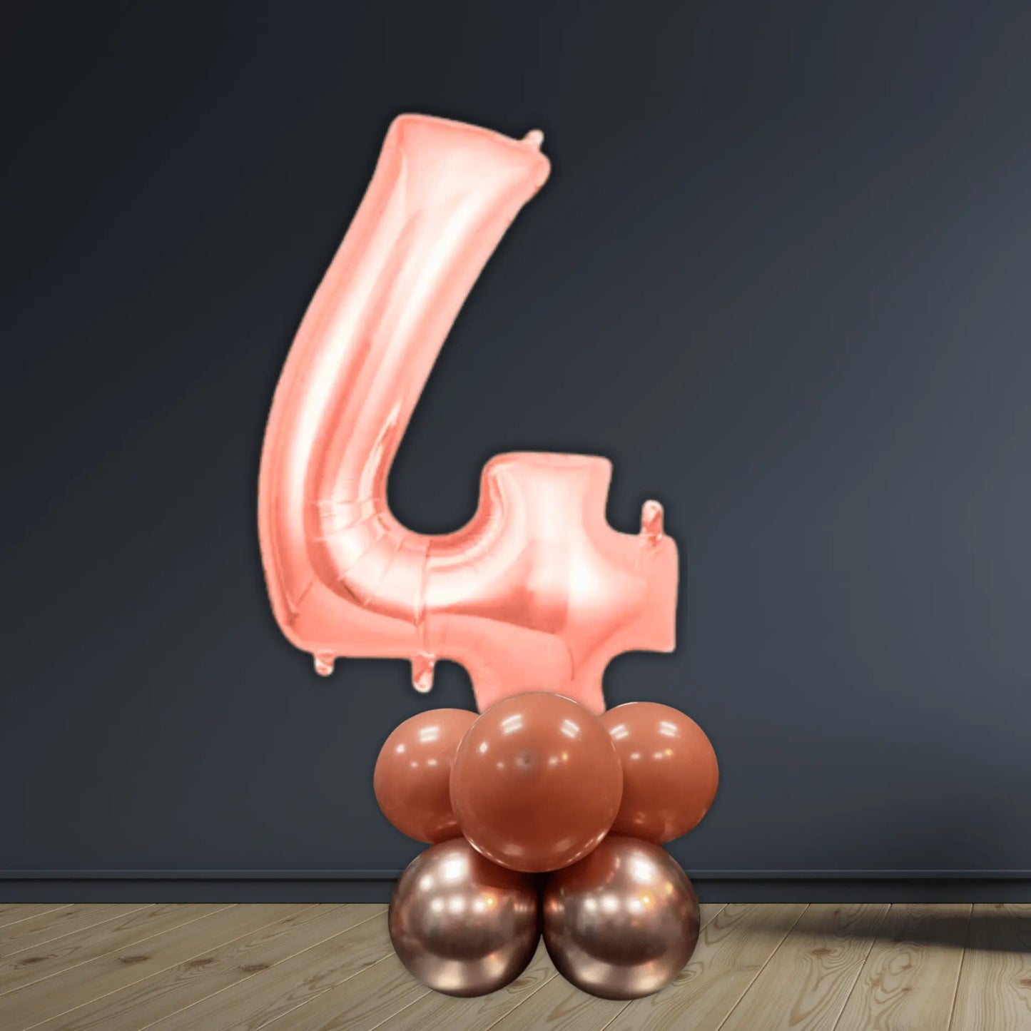 Rose Gold Basic Number Balloon Stack (Air - Filled) | The Party Hut