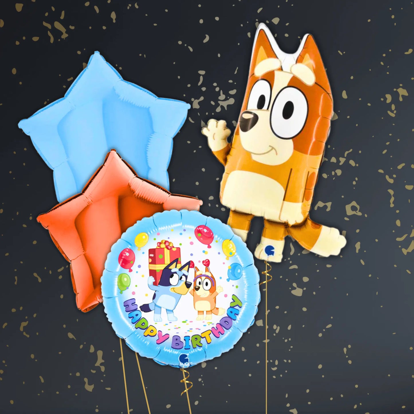 34" Bluey & Bingo Shaped Foil Balloon – Single or Balloon Bouquet | The Party Hut