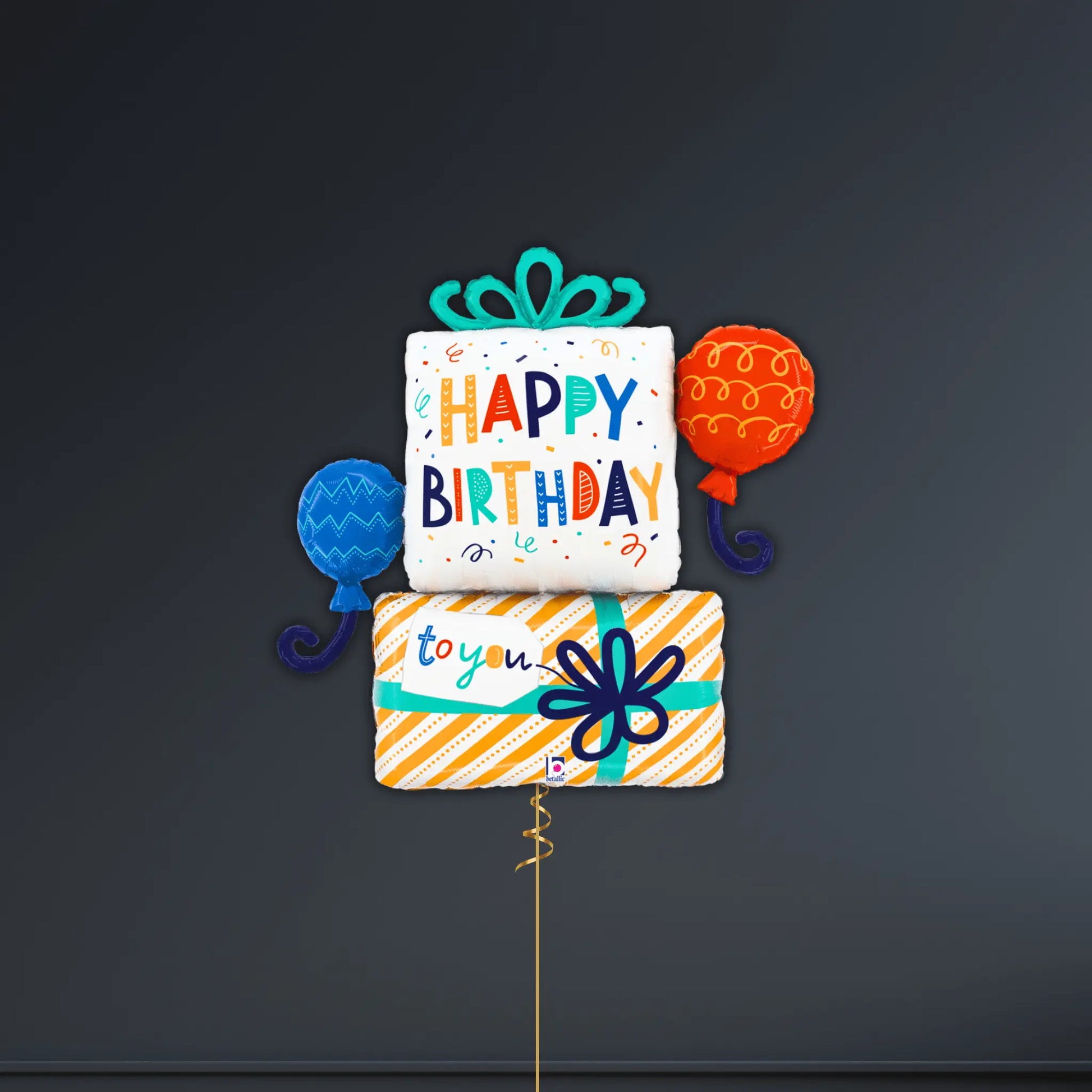 🎁 Birthday Gift Balloon Bouquet – A Colourful & Joyful Celebration! 🎈✨
