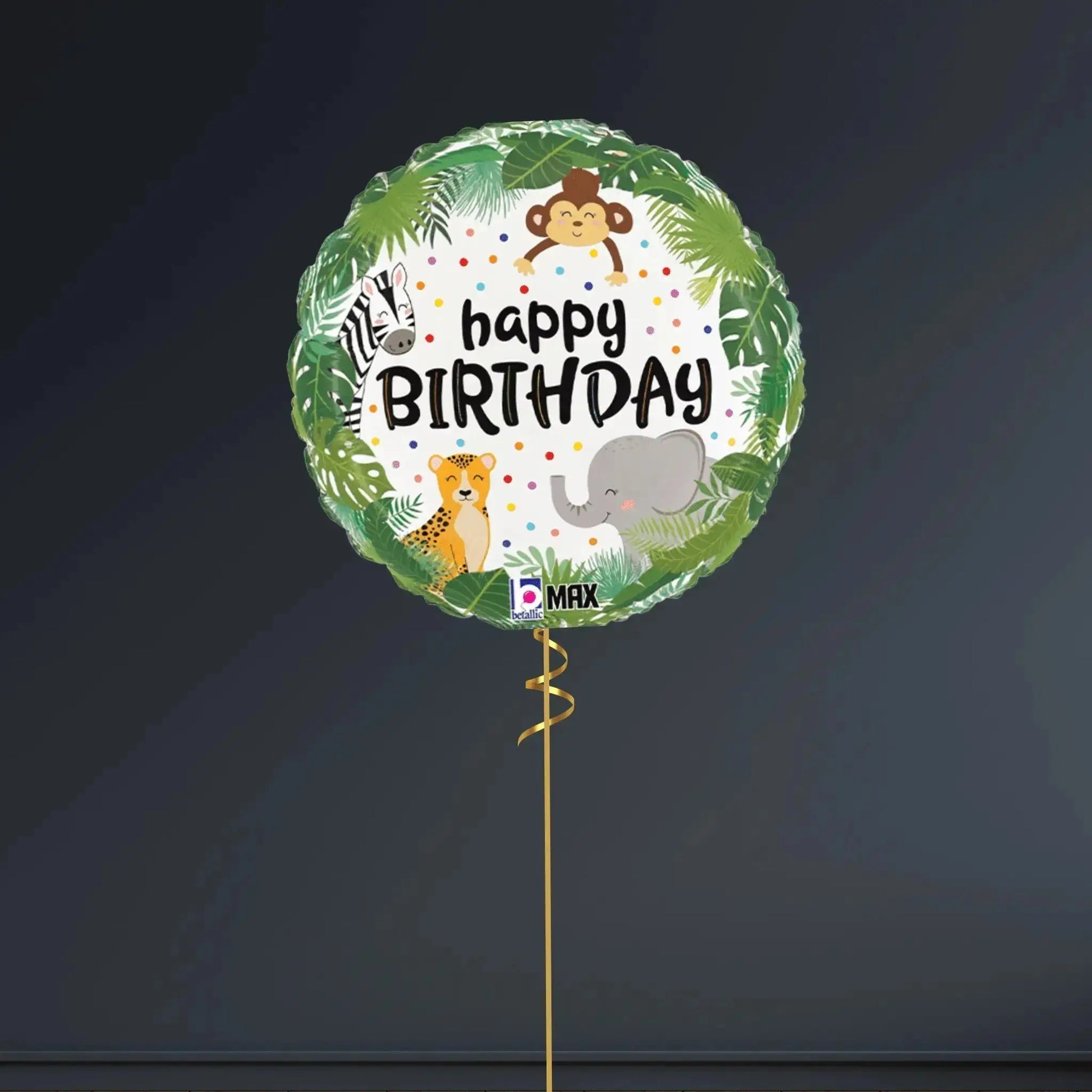 Birthday Jungle Balloon Package with Animal Print Foils