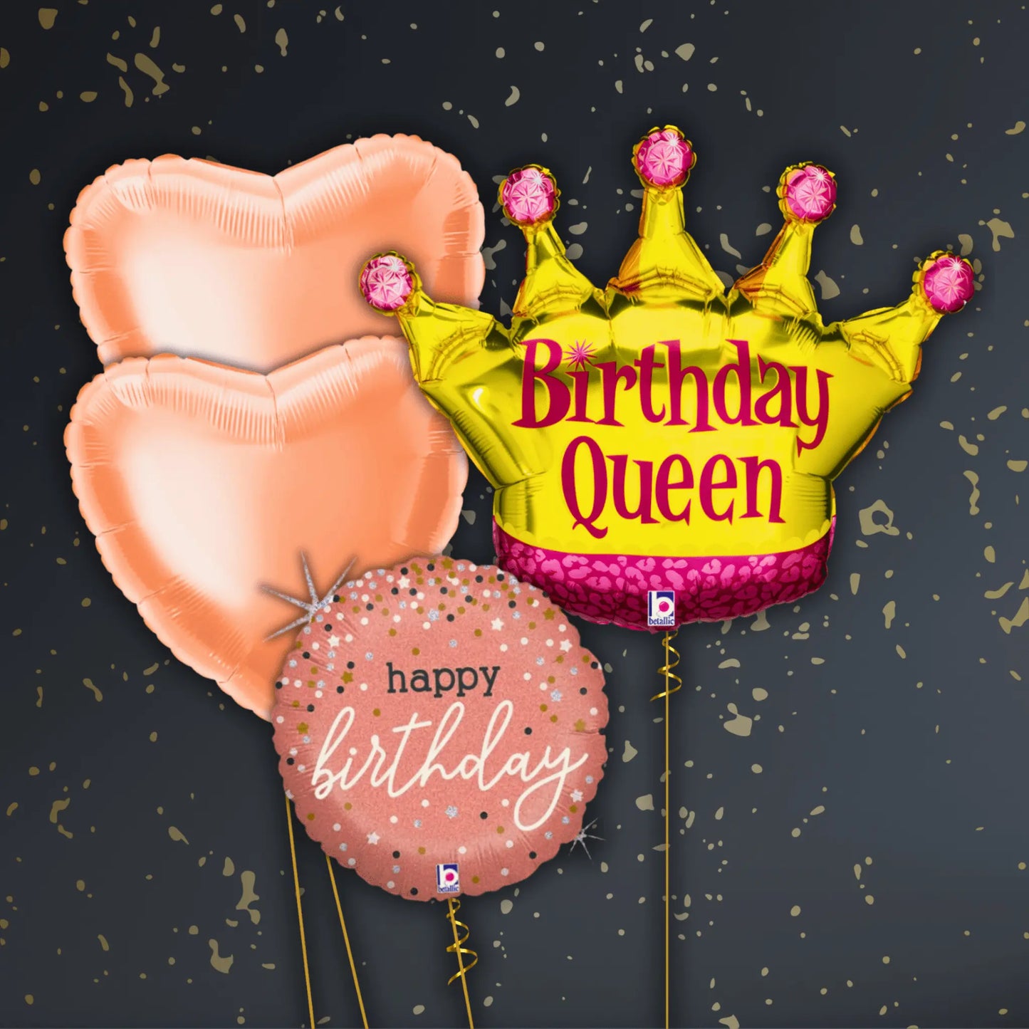 30" Birthday Queen Foil Balloon – Single or Balloon Bouquet | The Party Hut