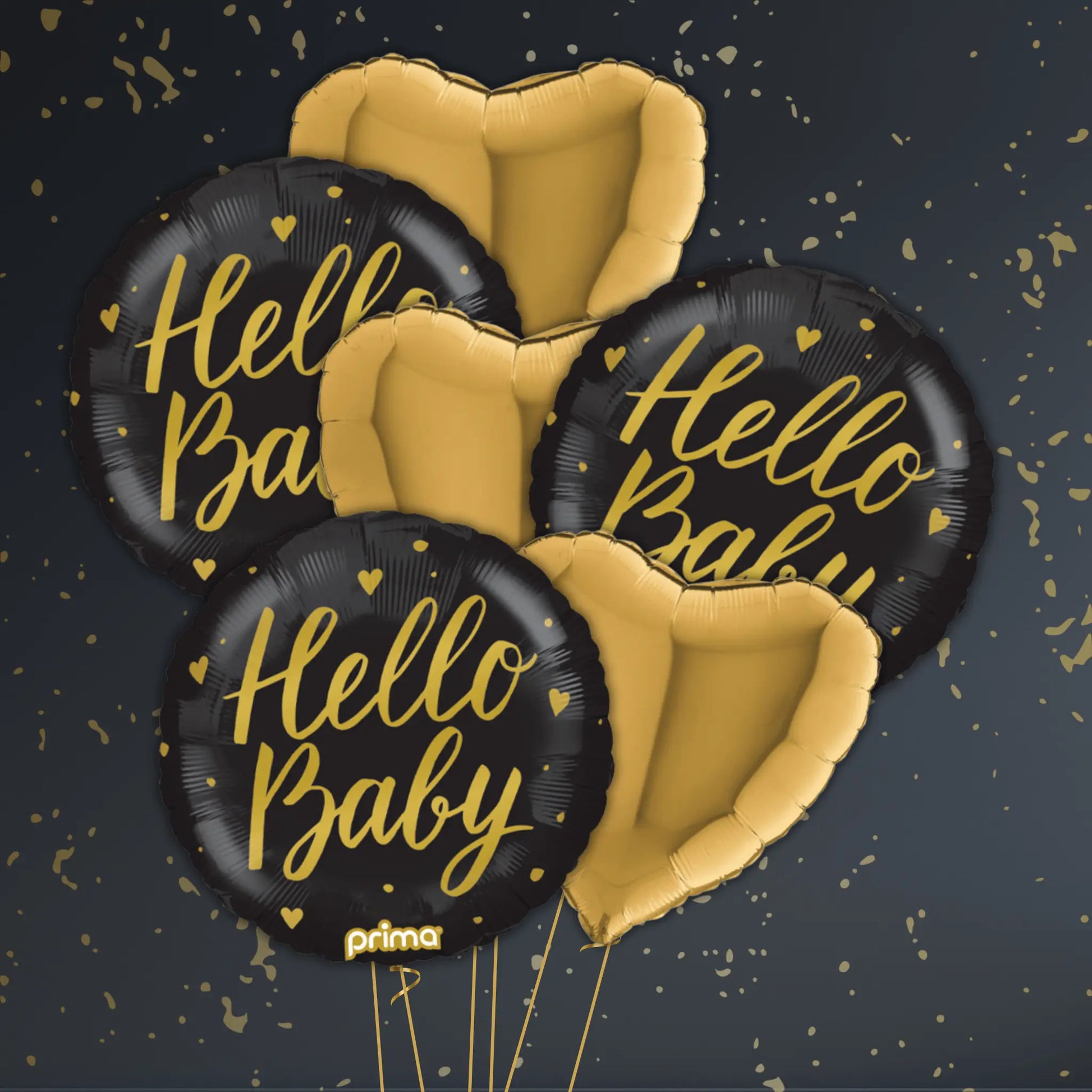Hello Baby Neutral Balloon Package - Helium Filled