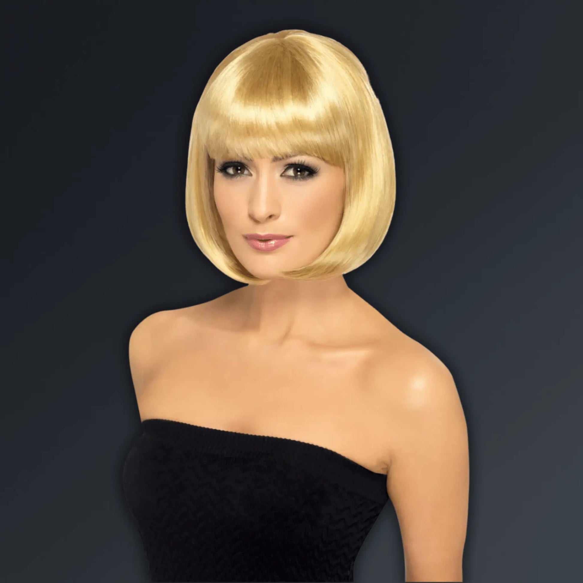 Blonde Short Bob Wig with Fringe