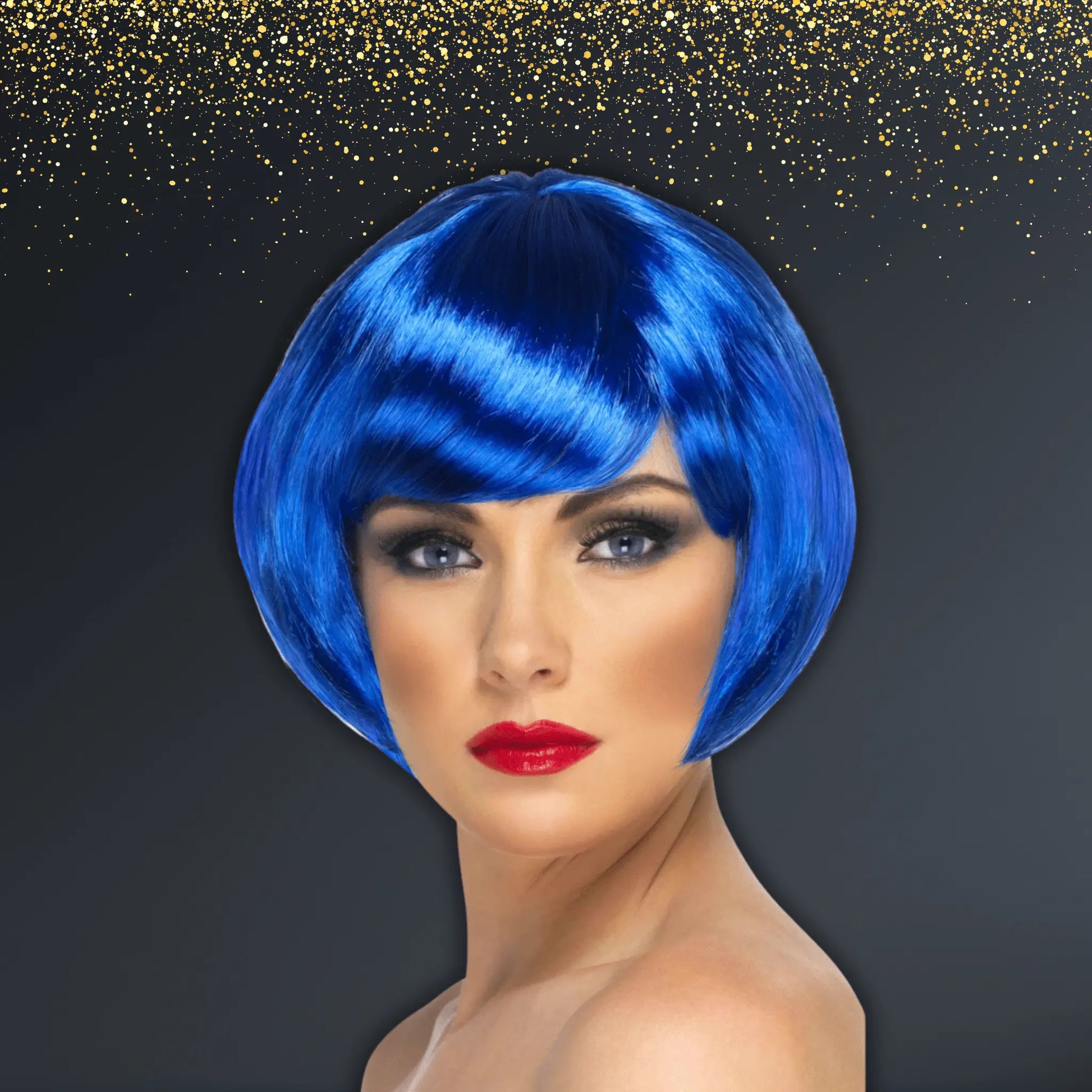 Blue Babe Wig - Short Bob with Fringe