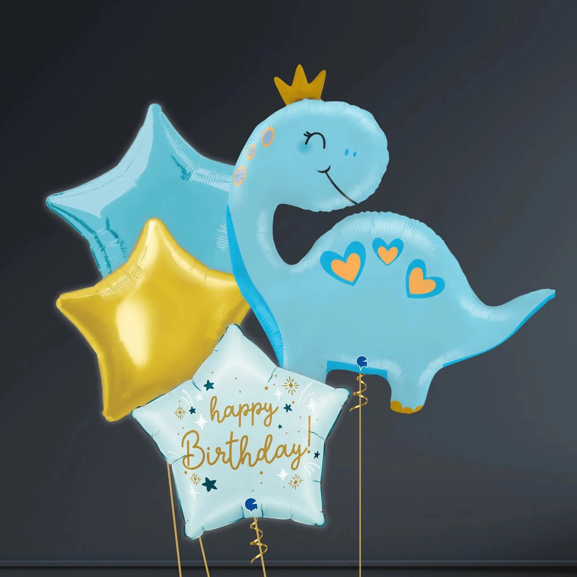 Blue Dino Foil Balloon – 28"