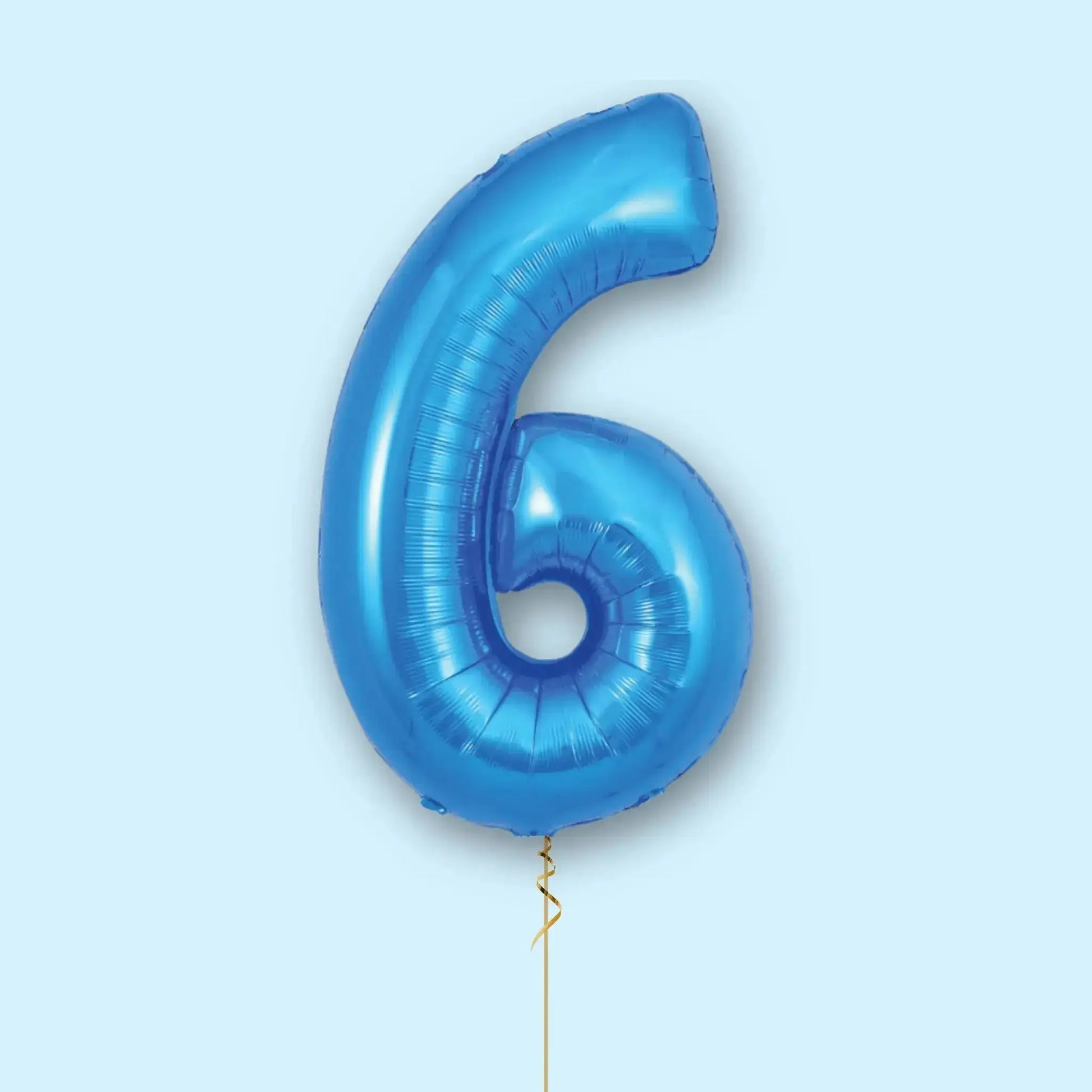 Blue Number Balloons - 34", With Helium