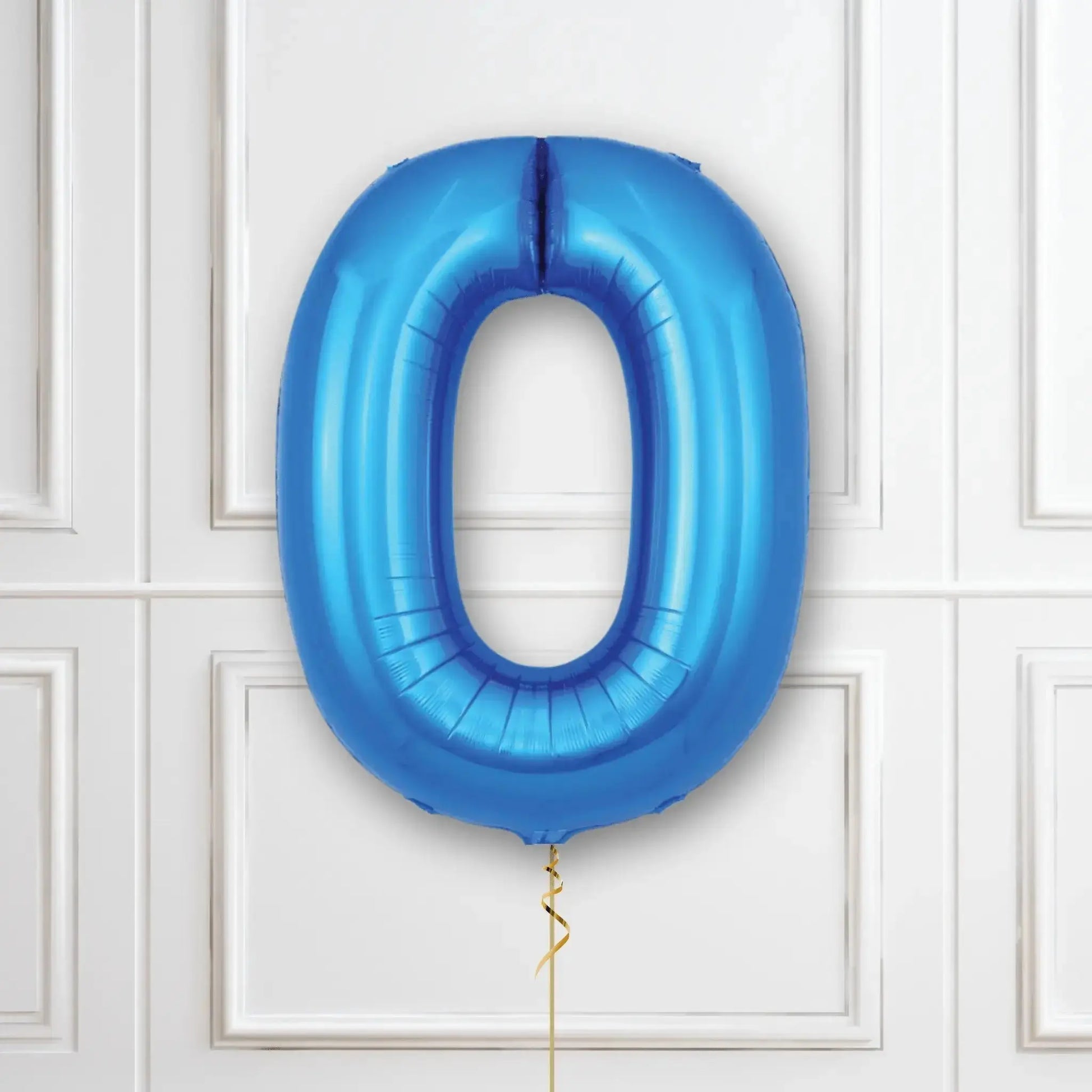 Blue Number Balloons - 34", With Helium