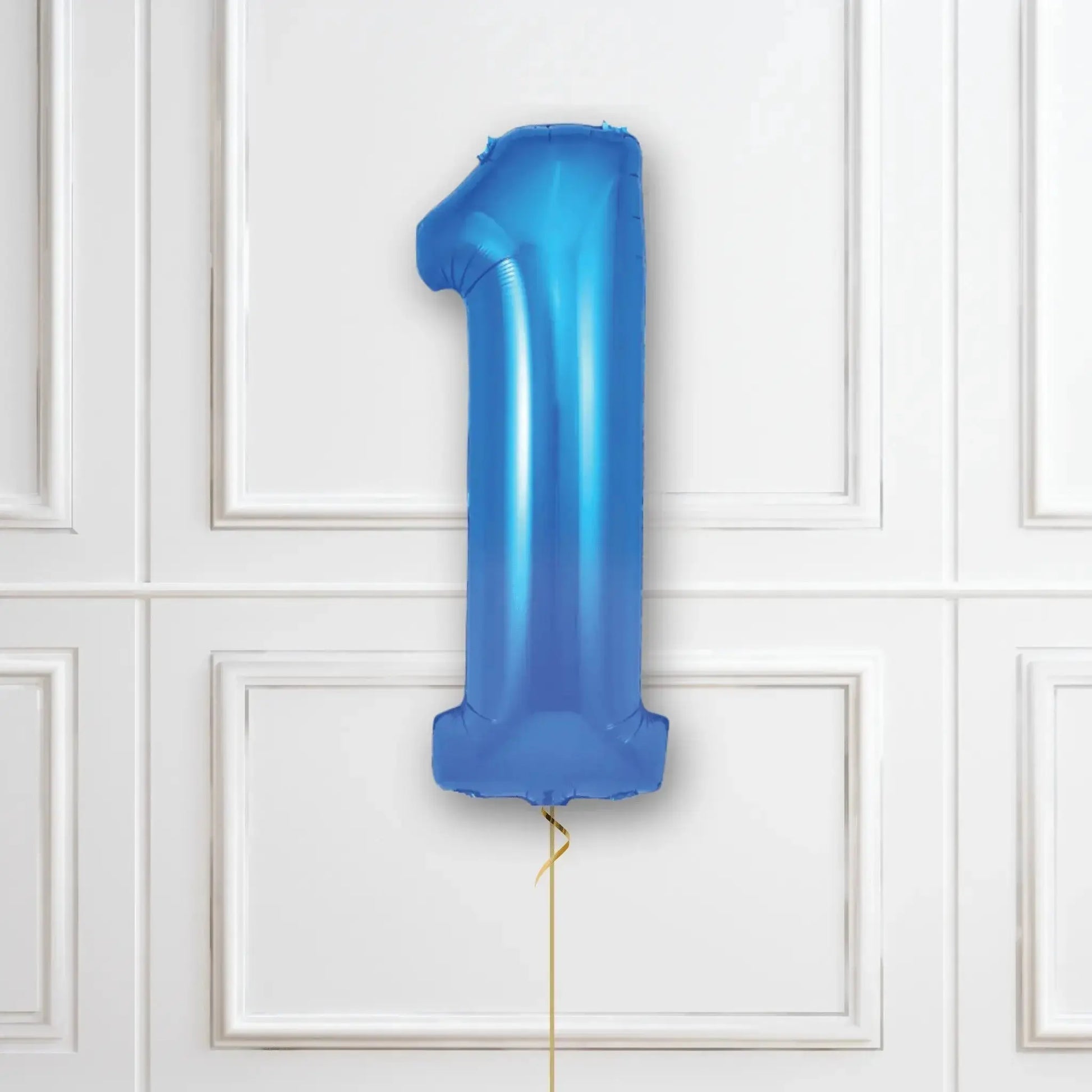 Blue Number Balloons - 34", With Helium
