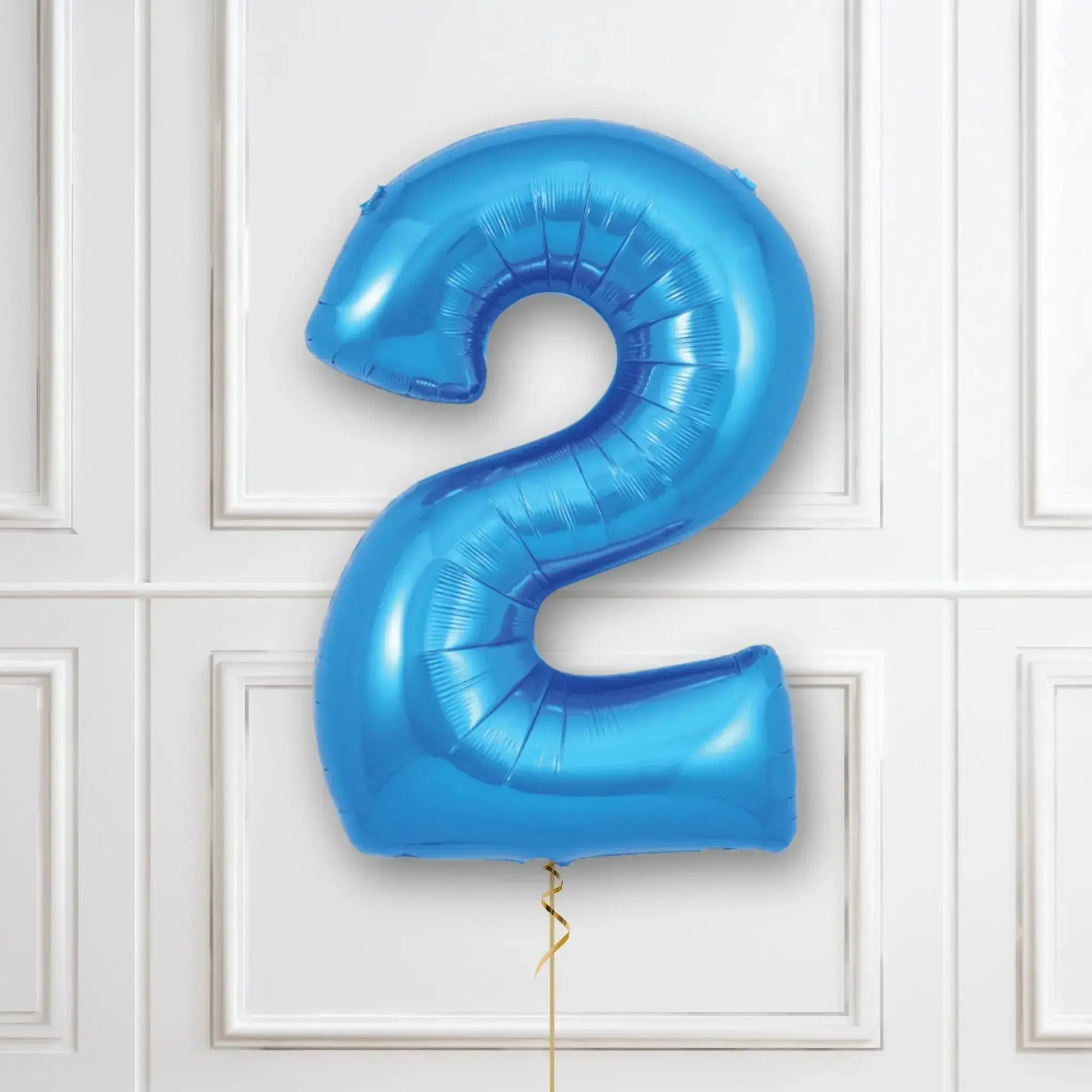 Blue Number Balloons - 34", With Helium