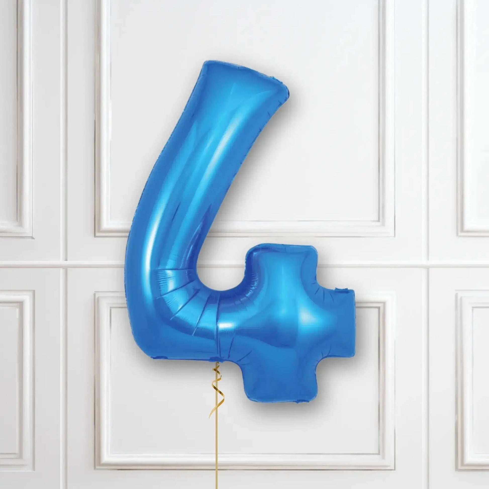 Blue Number Balloons - 34", With Helium