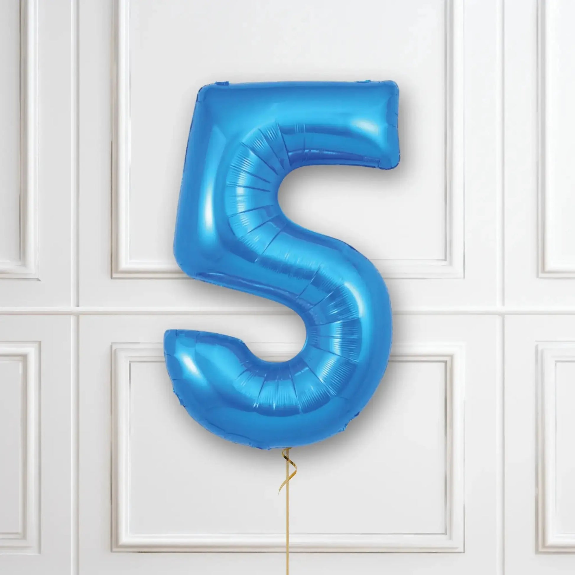 Blue Number Balloons - 34", With Helium