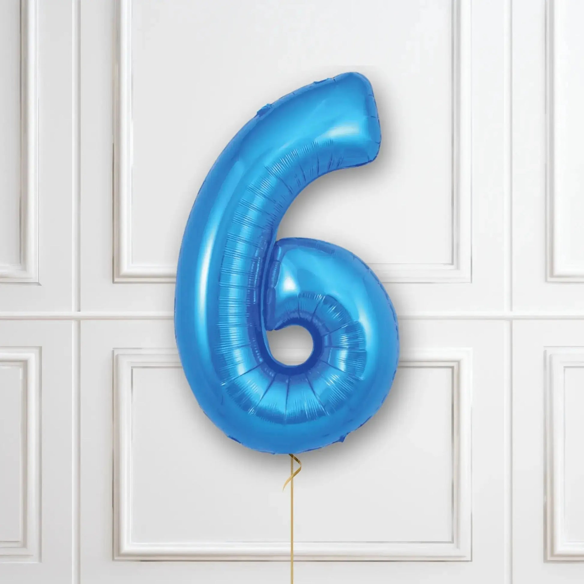 Blue Number Balloons - 34", With Helium