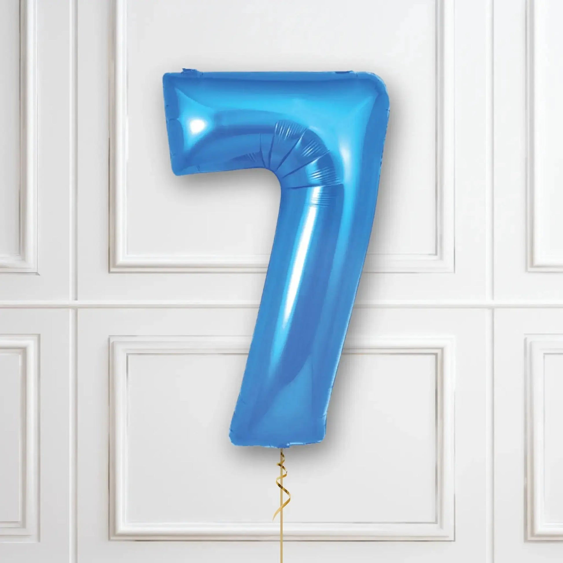 Blue Number Balloons - 34", With Helium