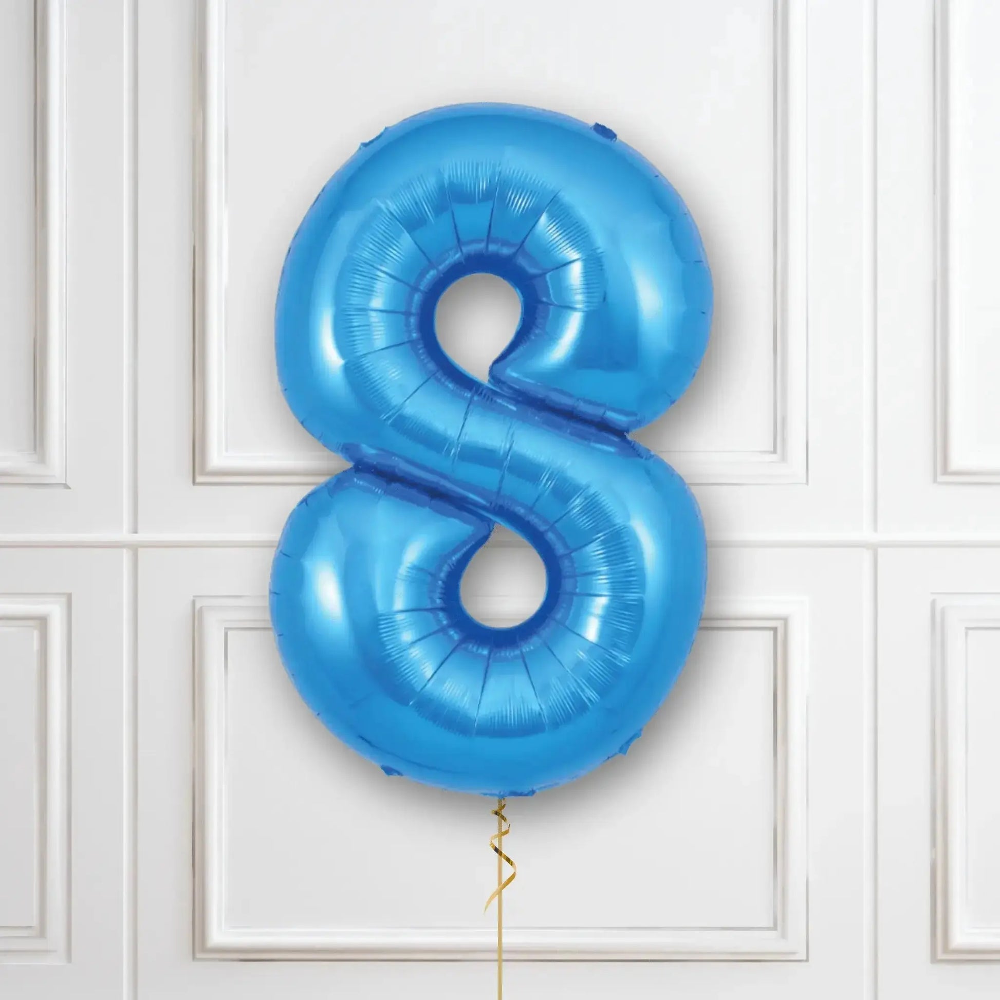 Blue Number Balloons - 34", With Helium