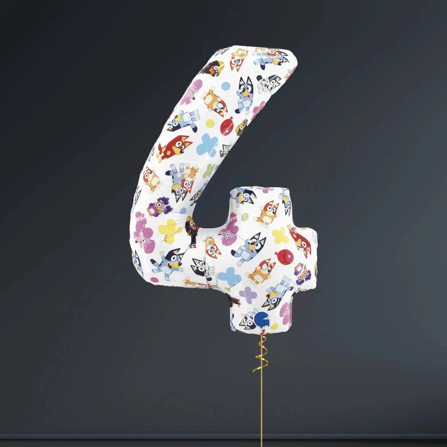 Bluey Number Four Foil Balloon – 26” | The Party Hut