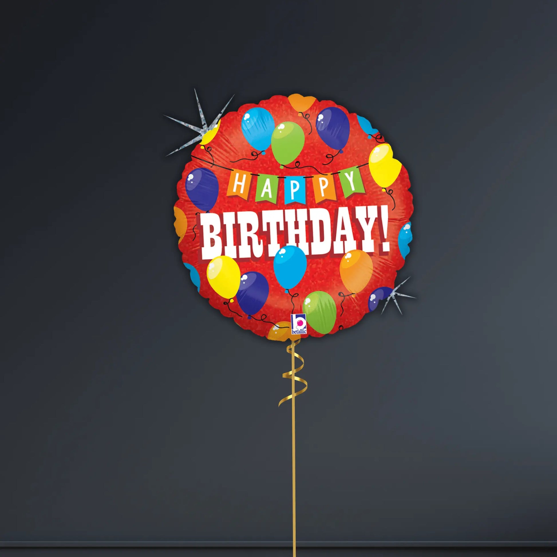 Bright Birthday Balloon Bouquet – Vibrant Red and Green Star Combo (18-Inch)