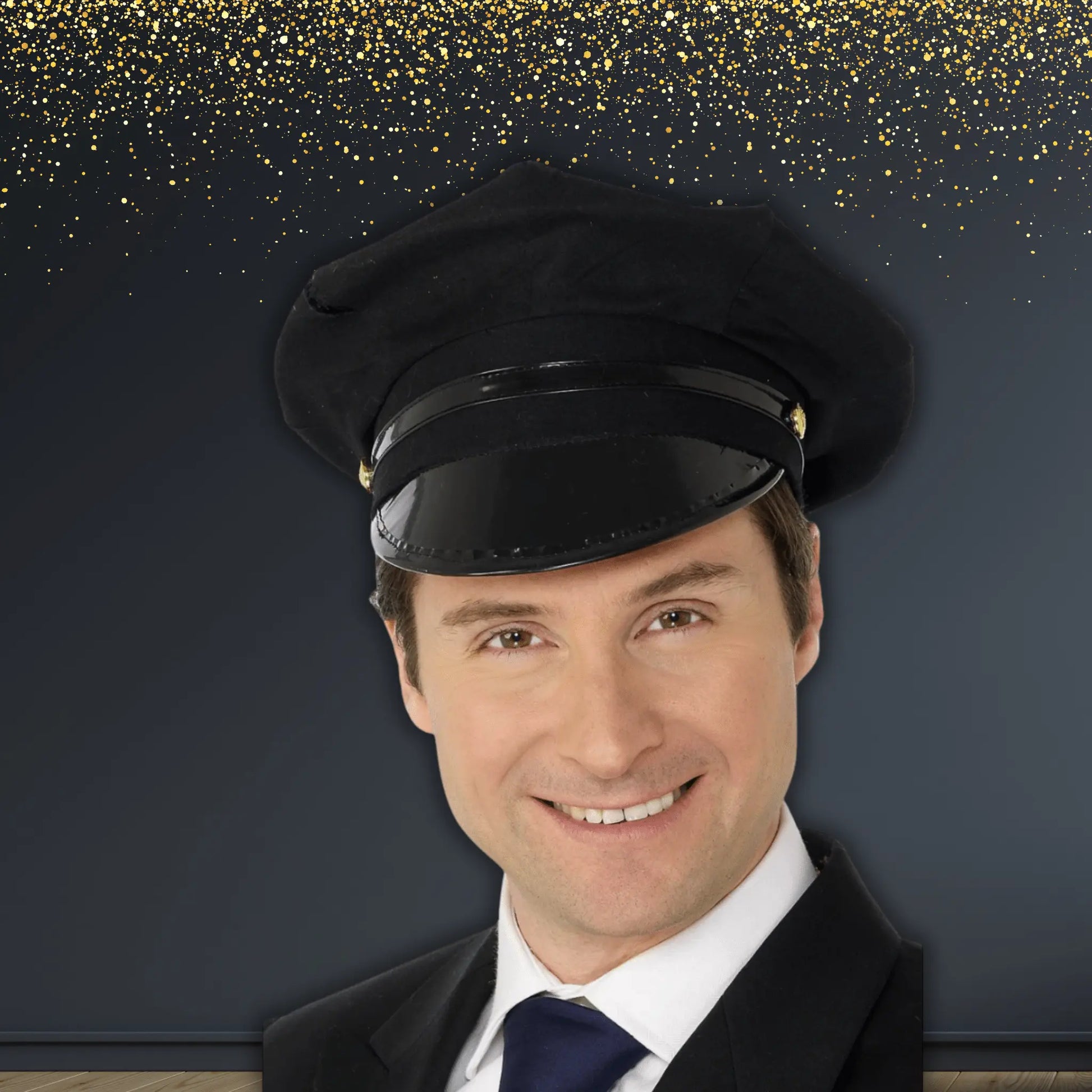 Chauffeur Hat – Classic Black Fancy Dress Accessory