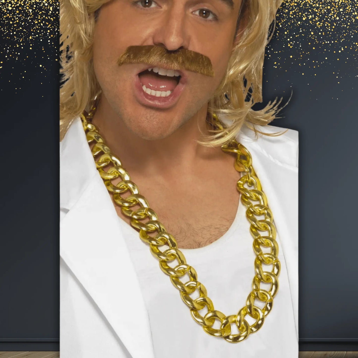 Chunky Gold Necklace - Statement Fancy Dress Accessory | The Party Hut