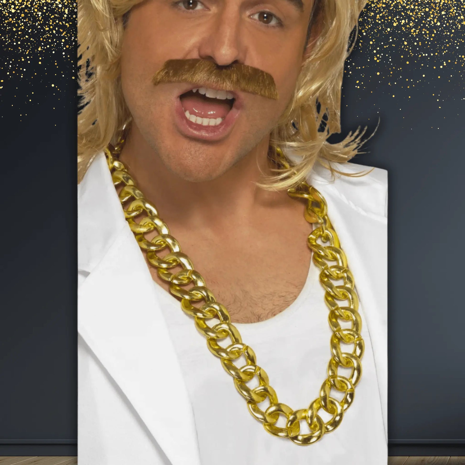 Chunky Gold Necklace - Statement Fancy Dress Accessory