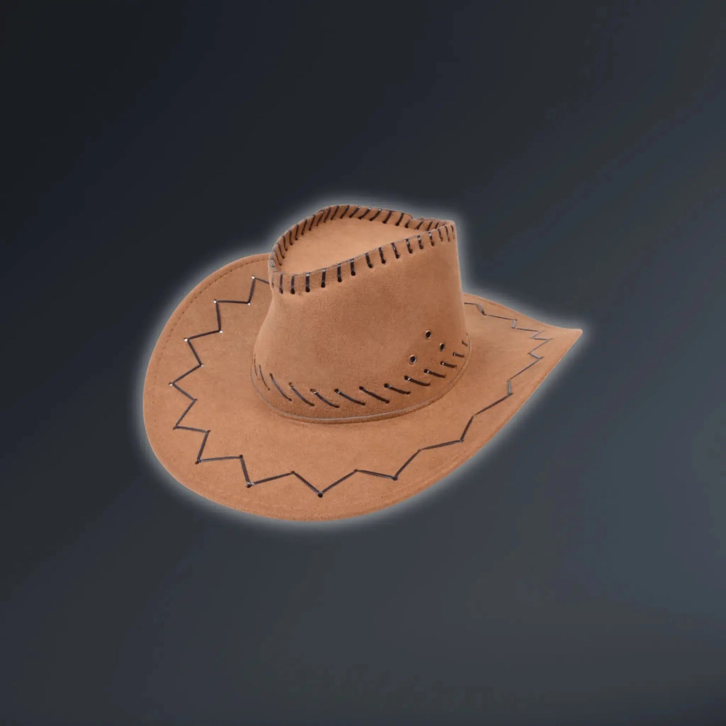 Cowboy Hat – Stitched Brown | The Party Hut