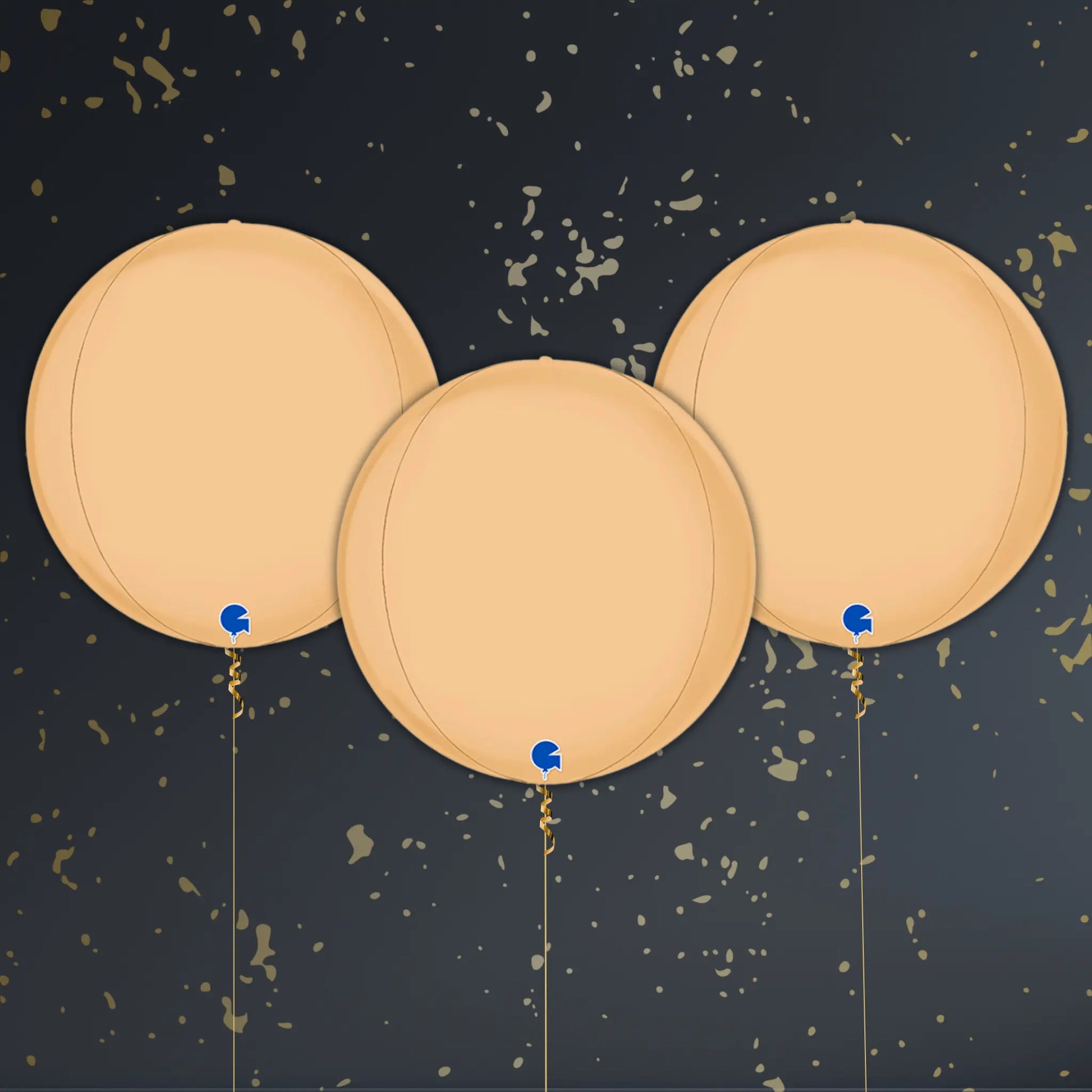 Cream Globe Balloon Package - Helium Filled