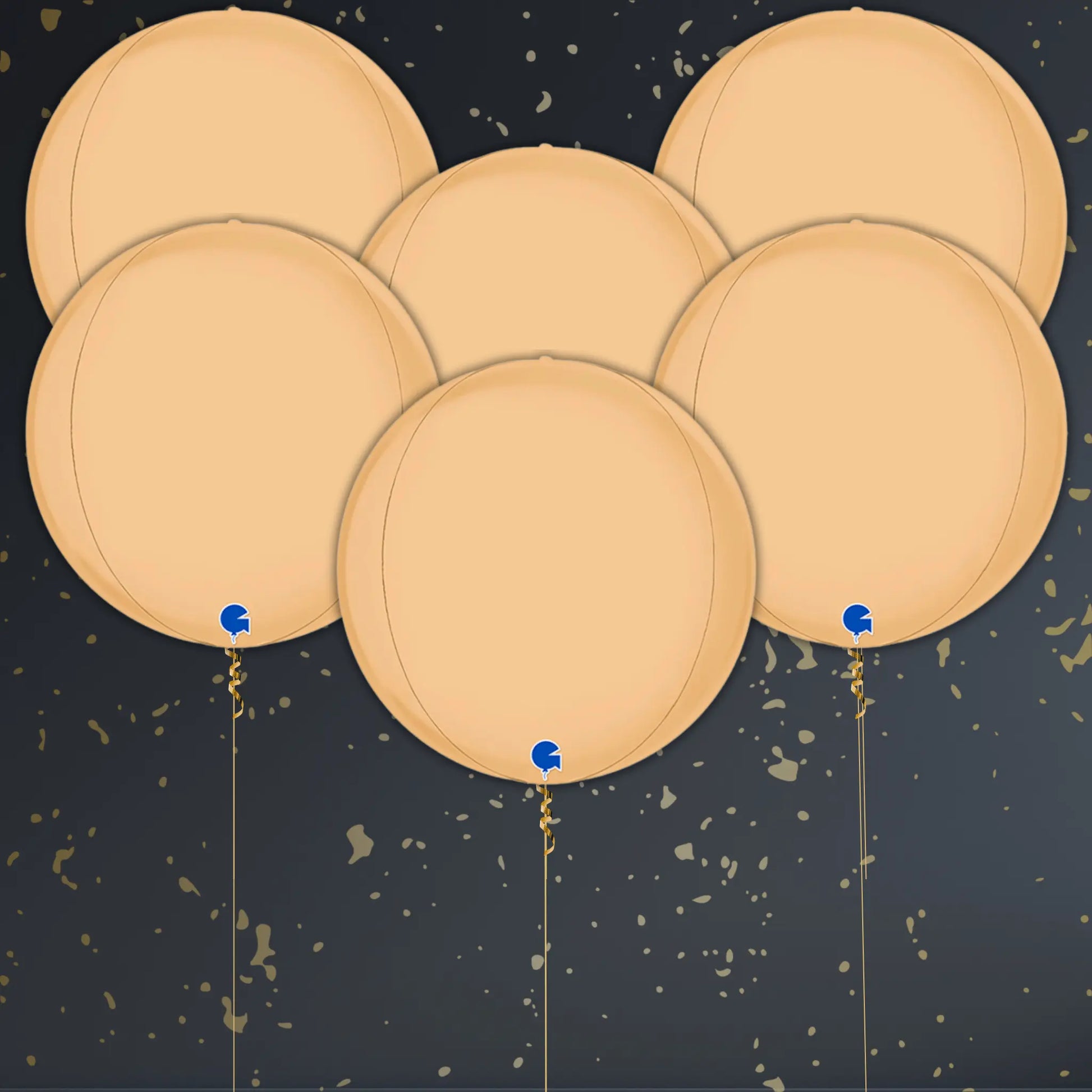 Cream Globe Balloon Package - Helium Filled