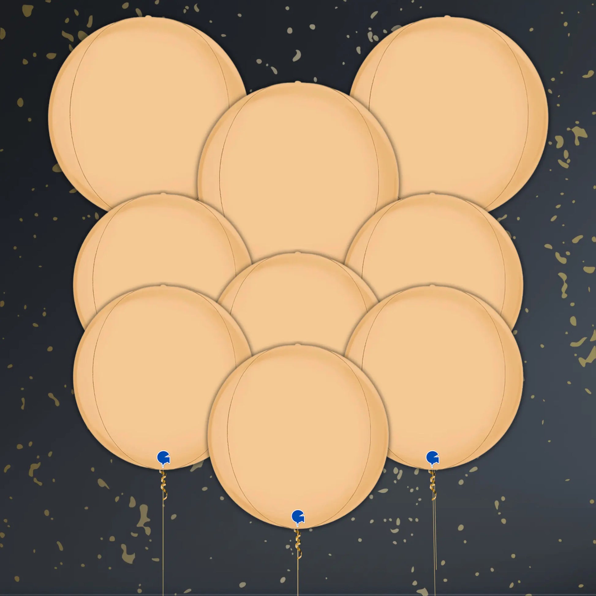 Cream Globe Balloon Package - Helium Filled